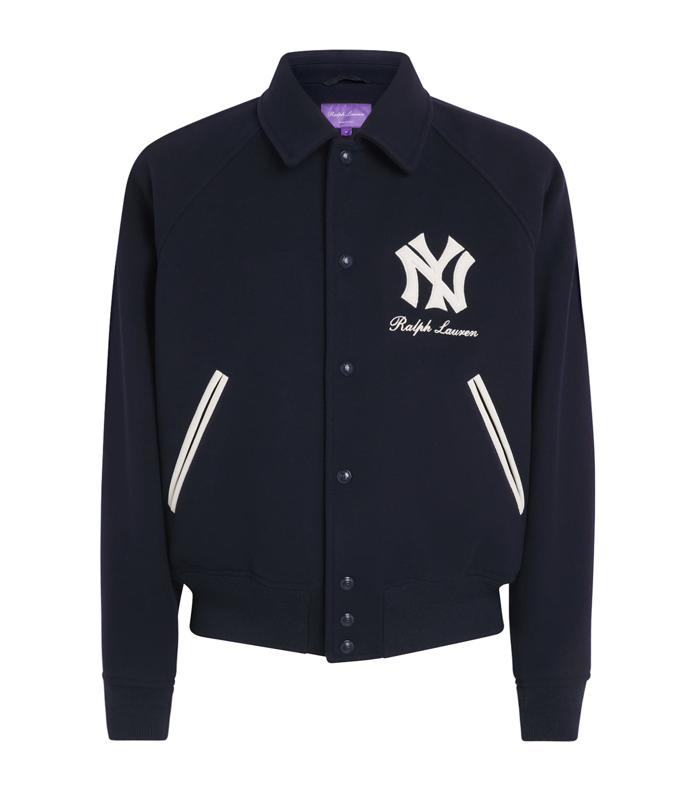 Ralph Lauren Purple Label Mens Wool Lloyd Bomber Jacket Chairman Navy