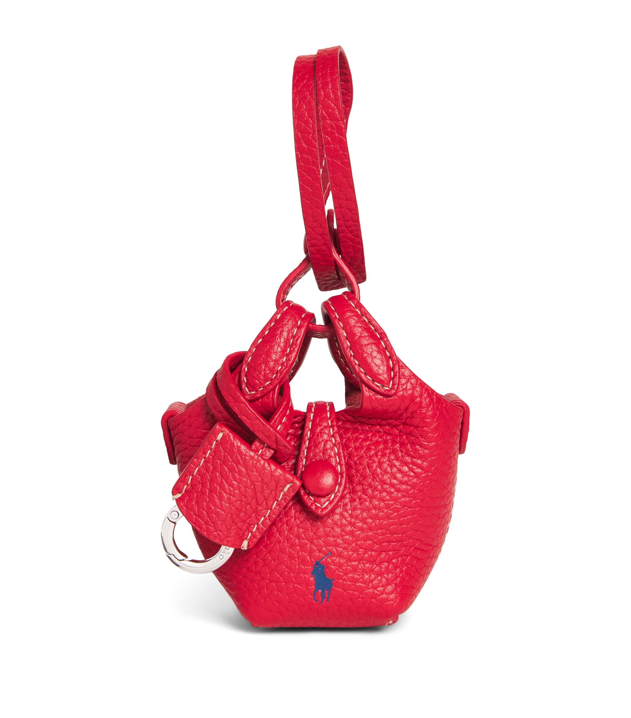 Polo Ralph Lauren Calfskin Polo Play Bag Charm Cherry