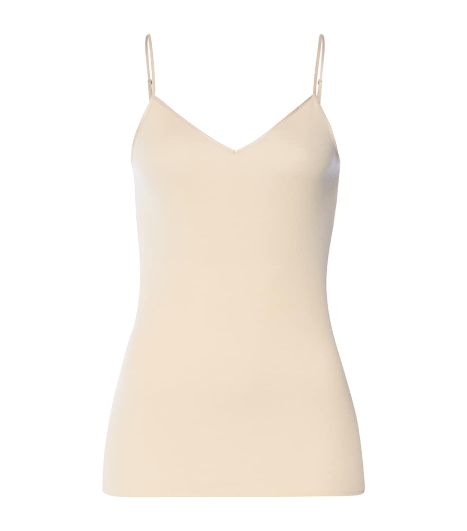 Hanro Womens Cotton Seamless Tank Top Summer Sand