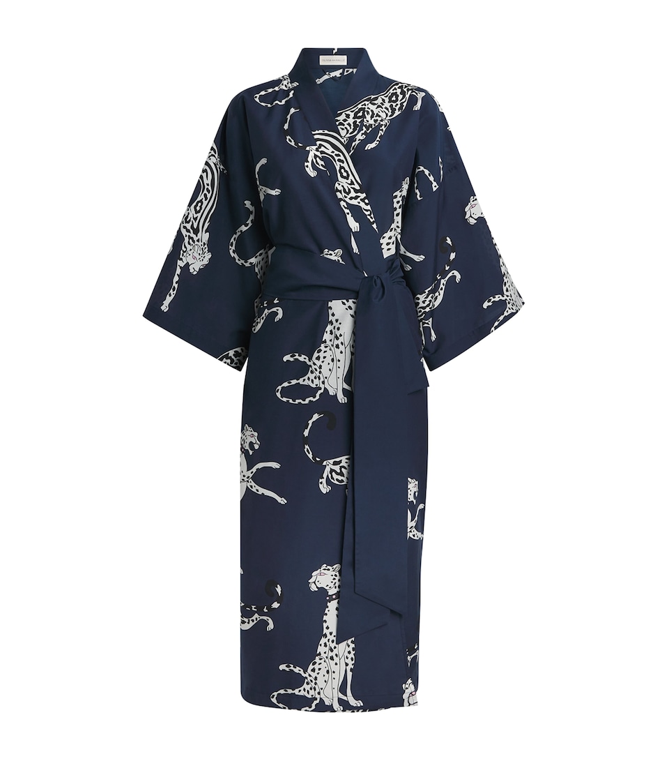 Cotton-Silk Cheetah Amaya Robe