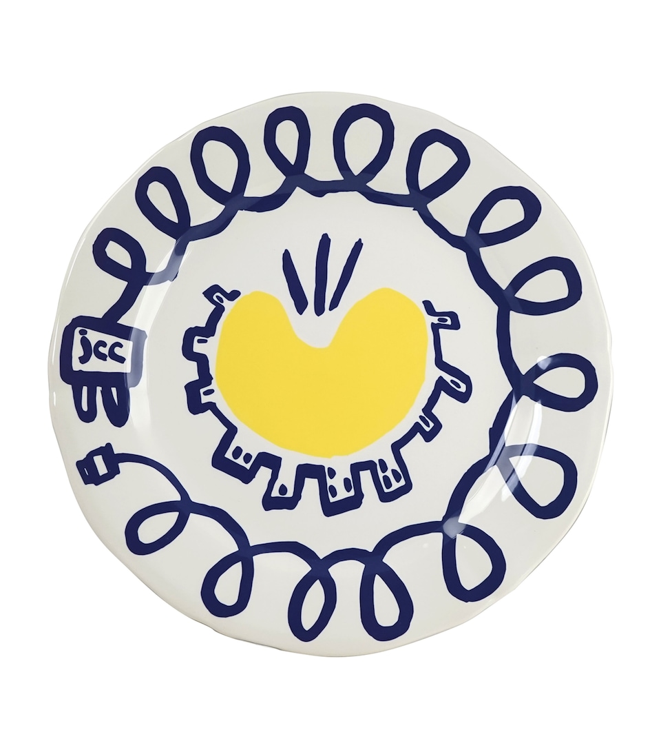 Gien Set of 6 Archipel Dessert Plates (23cm) White, Blue