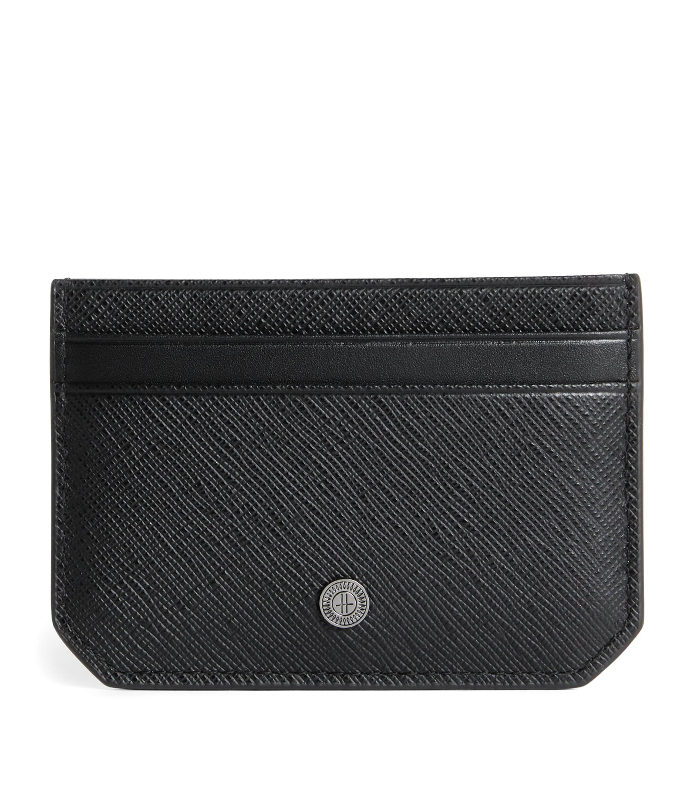 Harrods Saffiano Leather Card Holder Black