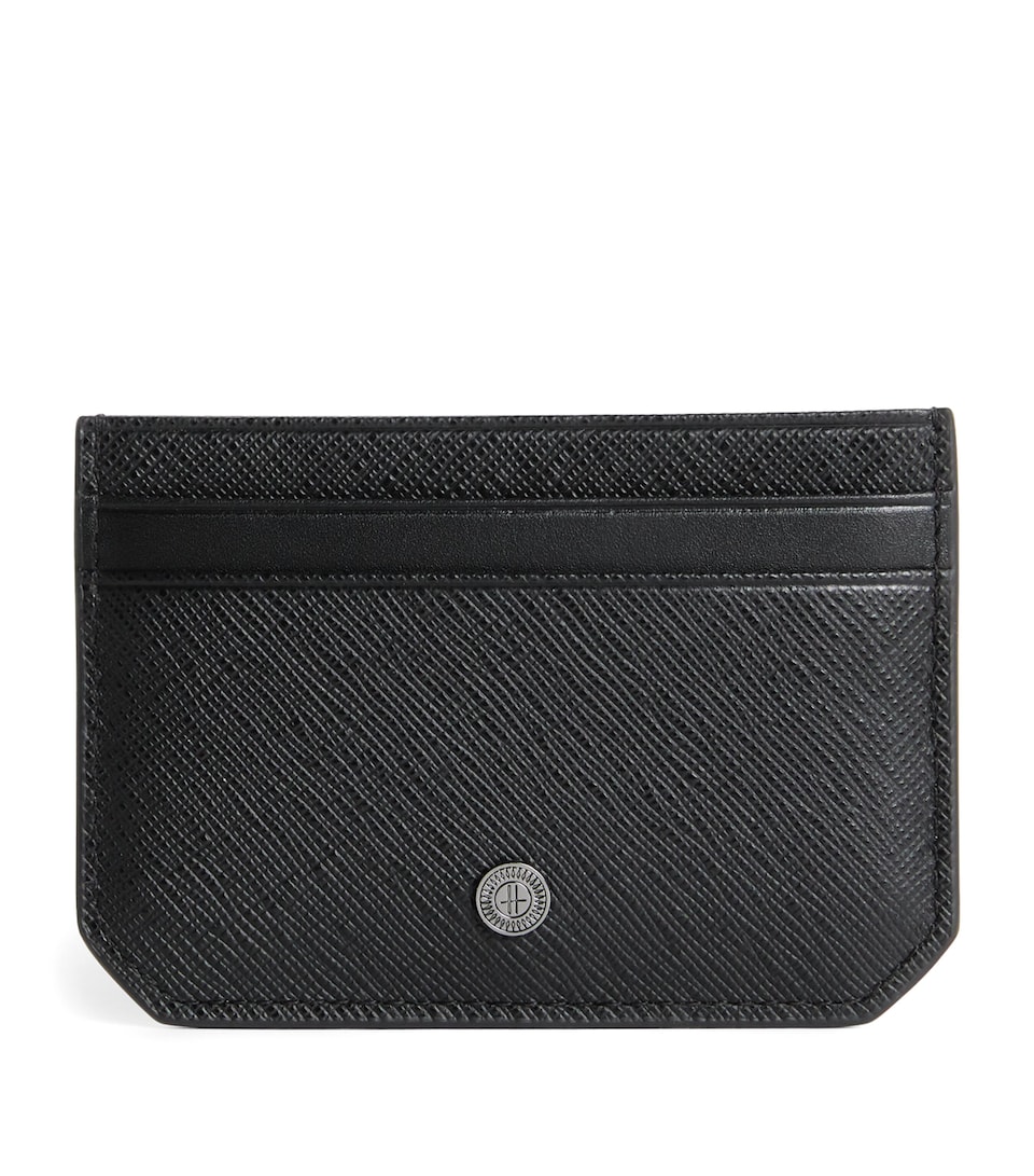 Harrods Saffiano Leather Card Holder Black