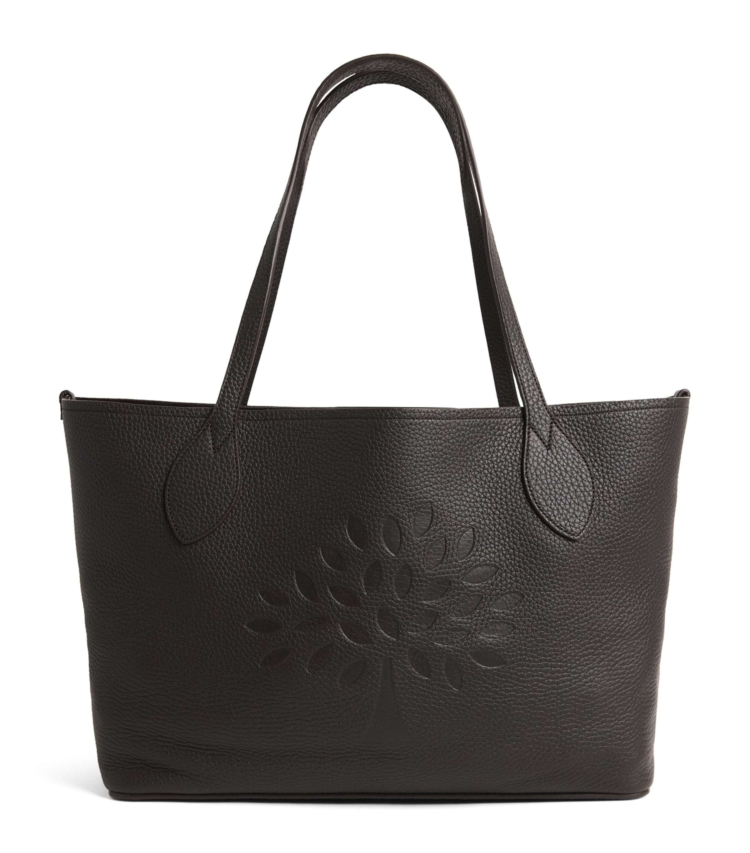 Mulberry Grained Leather Tree Tote Bag Ebony