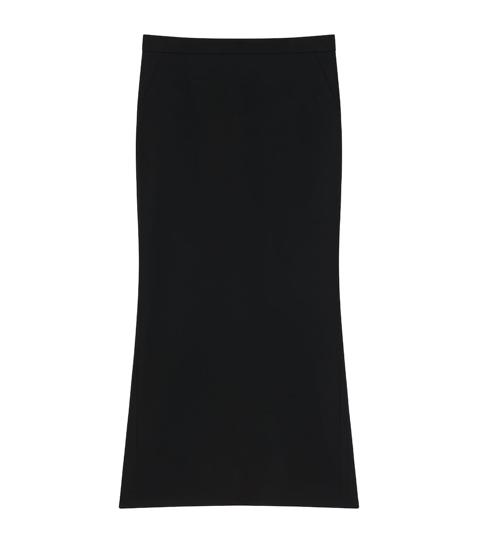 Low-Waist Midi Skirt