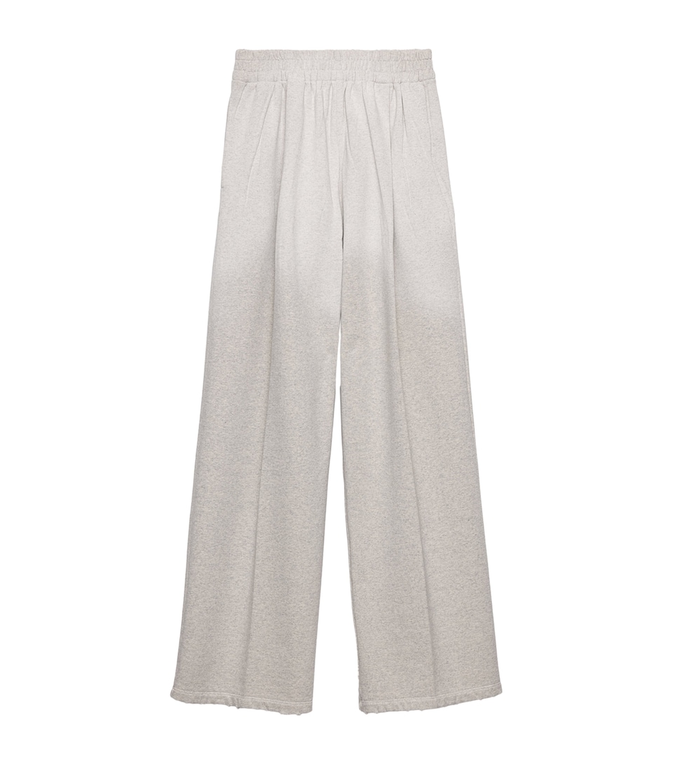 Prada Womens Cotton Wide-Leg Sweatpants Grey