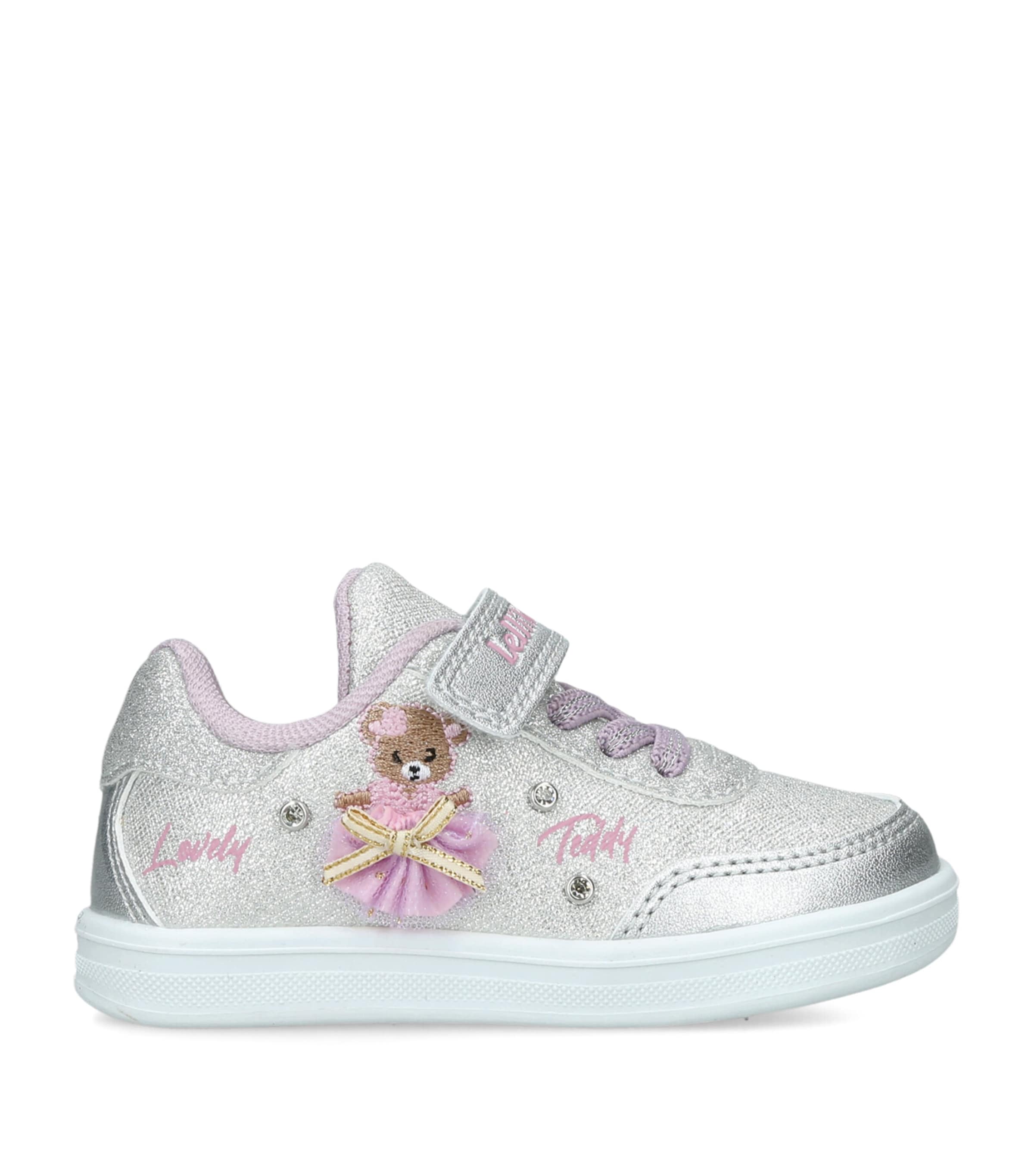 Lelli Kelly Metallic Leather Mille Stelle Sneakers Silver Com