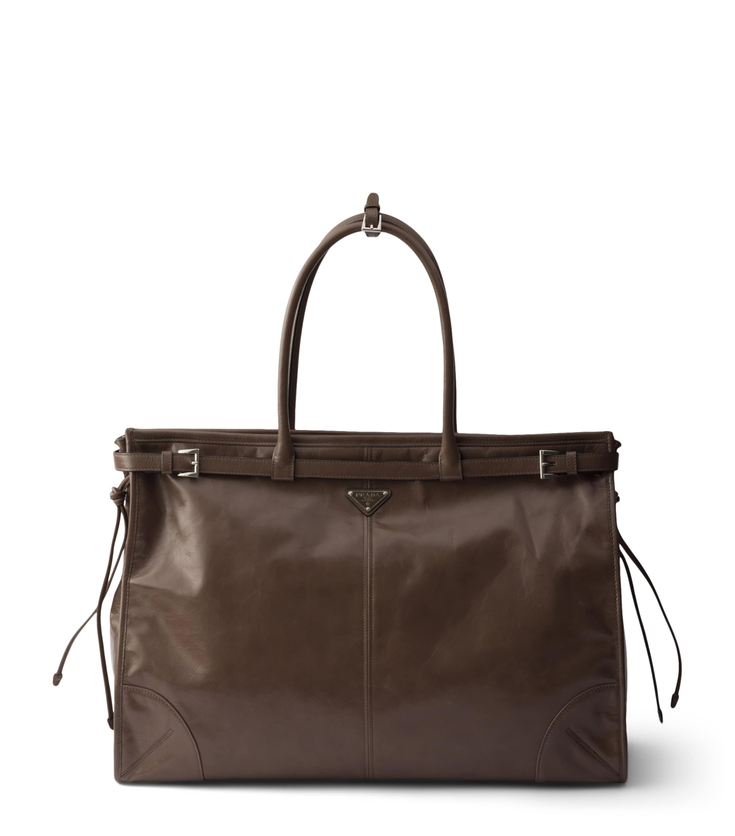 Prada Calfskin Bonnie Tote Bag Grey