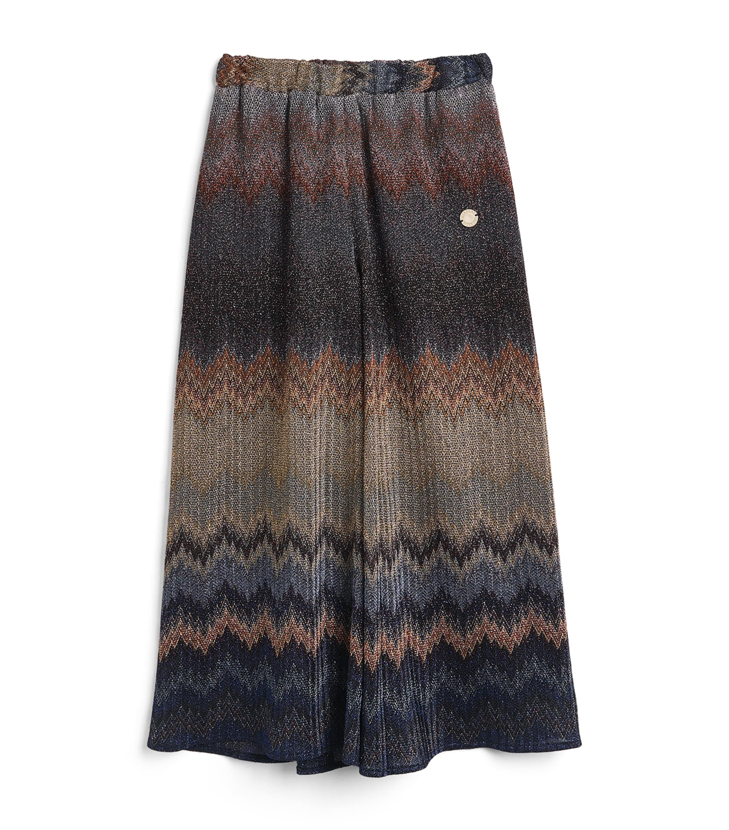 Missoni Kids Zigzag Wide-Leg Trousers (4-14 Years) Blue/colourful