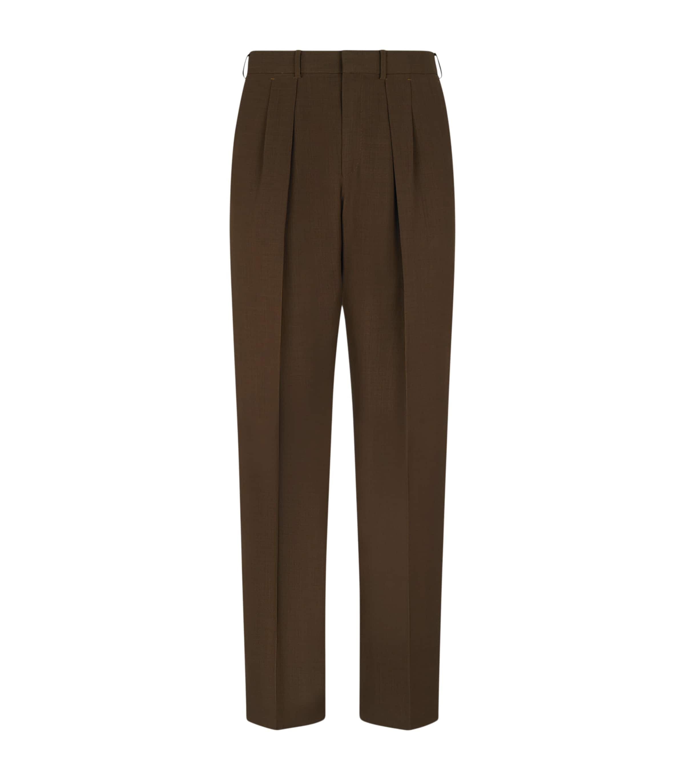 Wool Pleated Trousers