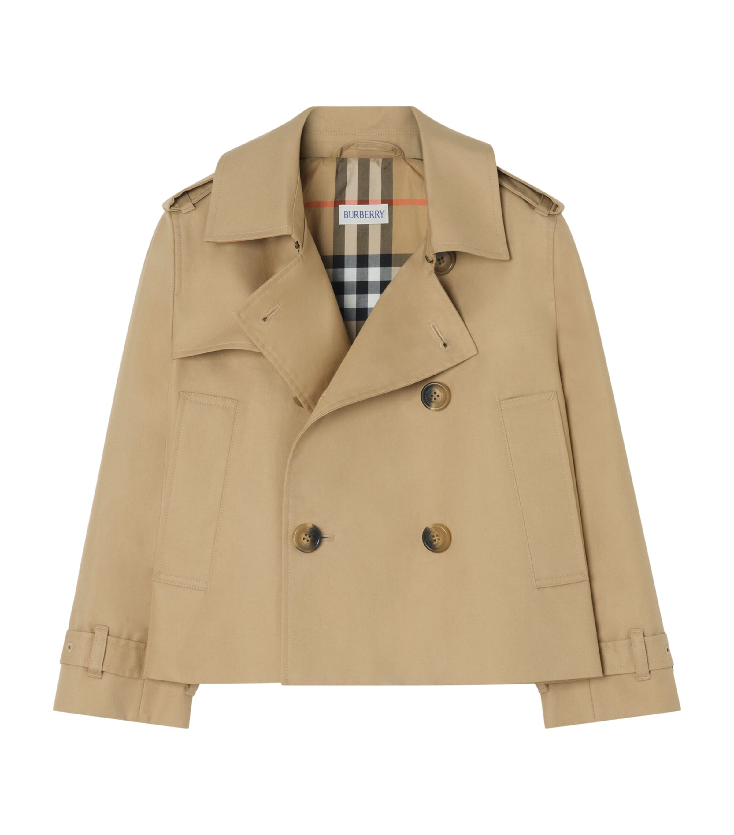 Burberry Kids Cotton Twill Trench Coat (4-12 Years) Sand