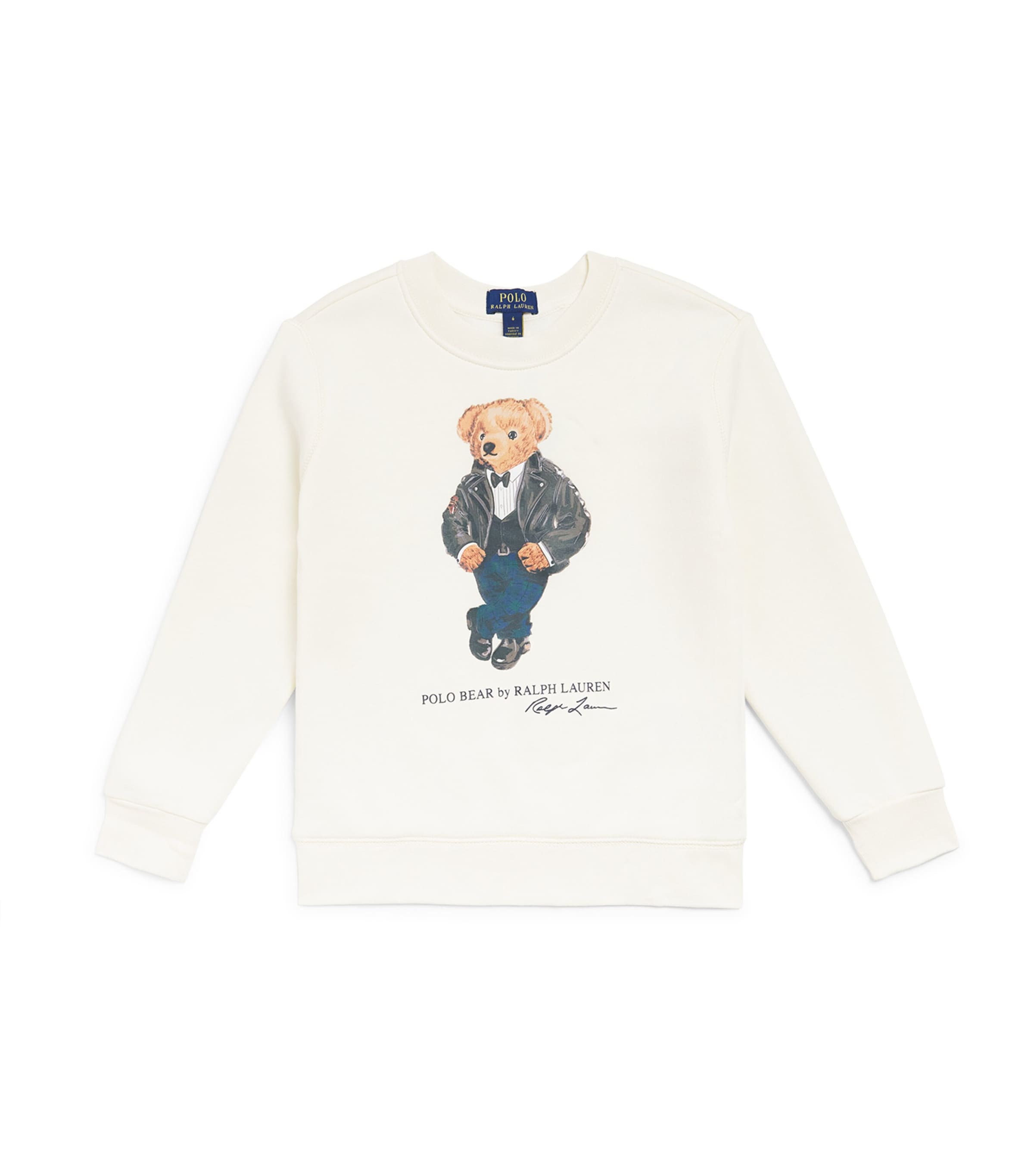 Ralph Lauren Kids Polo Bear Sweatshirt (2-7 Years) Clubhouse Cream