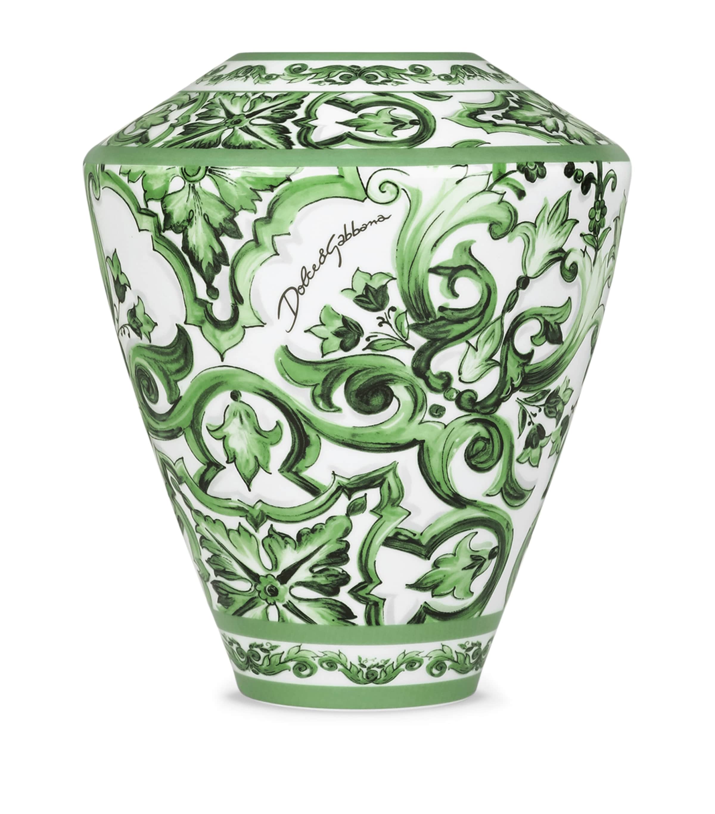 Dolce&Gabbana Casa Small Porcelain Amphora Vase (24cm) Maiolica Verde