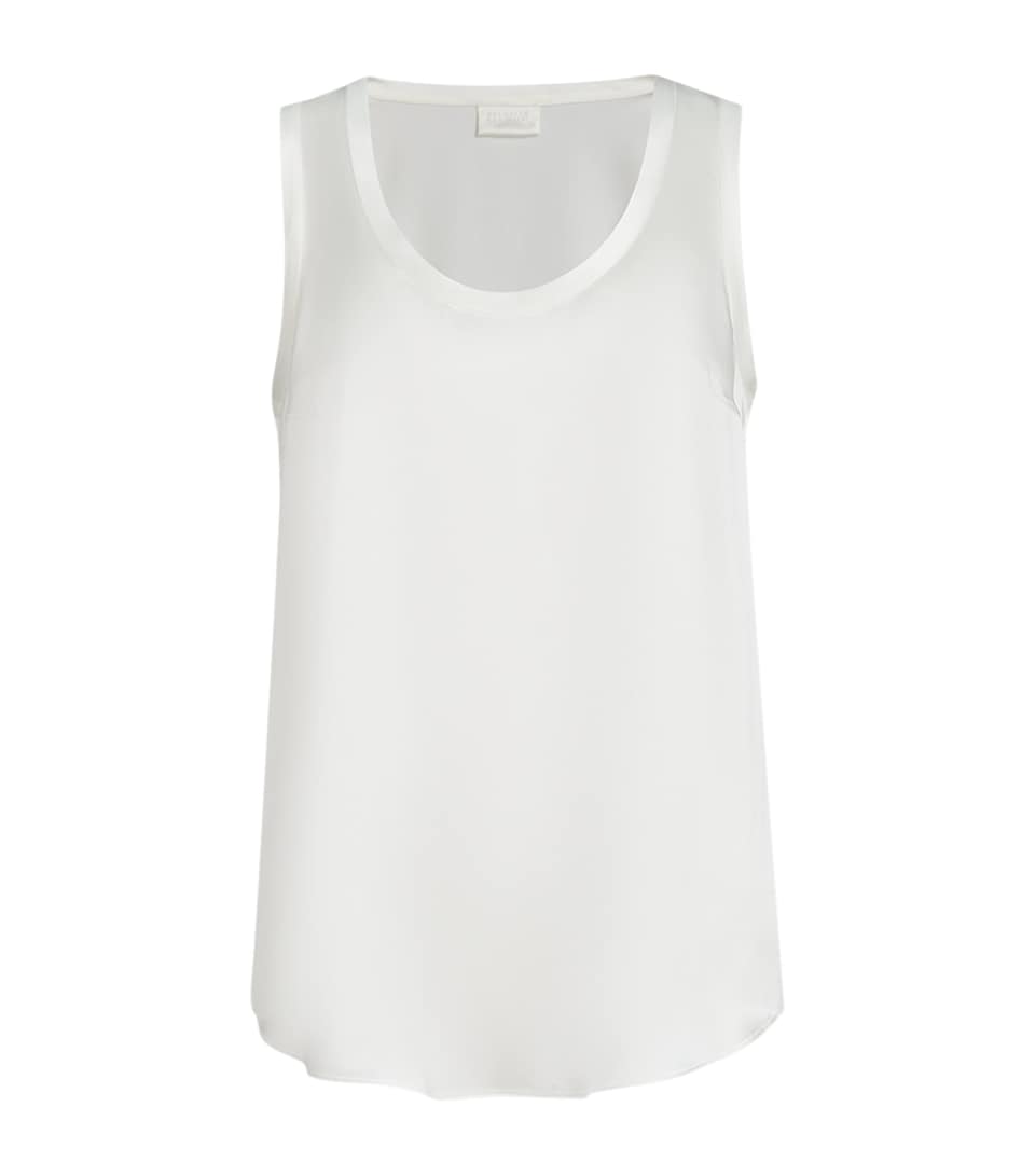 Brunello Cucinelli Womens Stretch-Silk Satin Reversible Tank Top