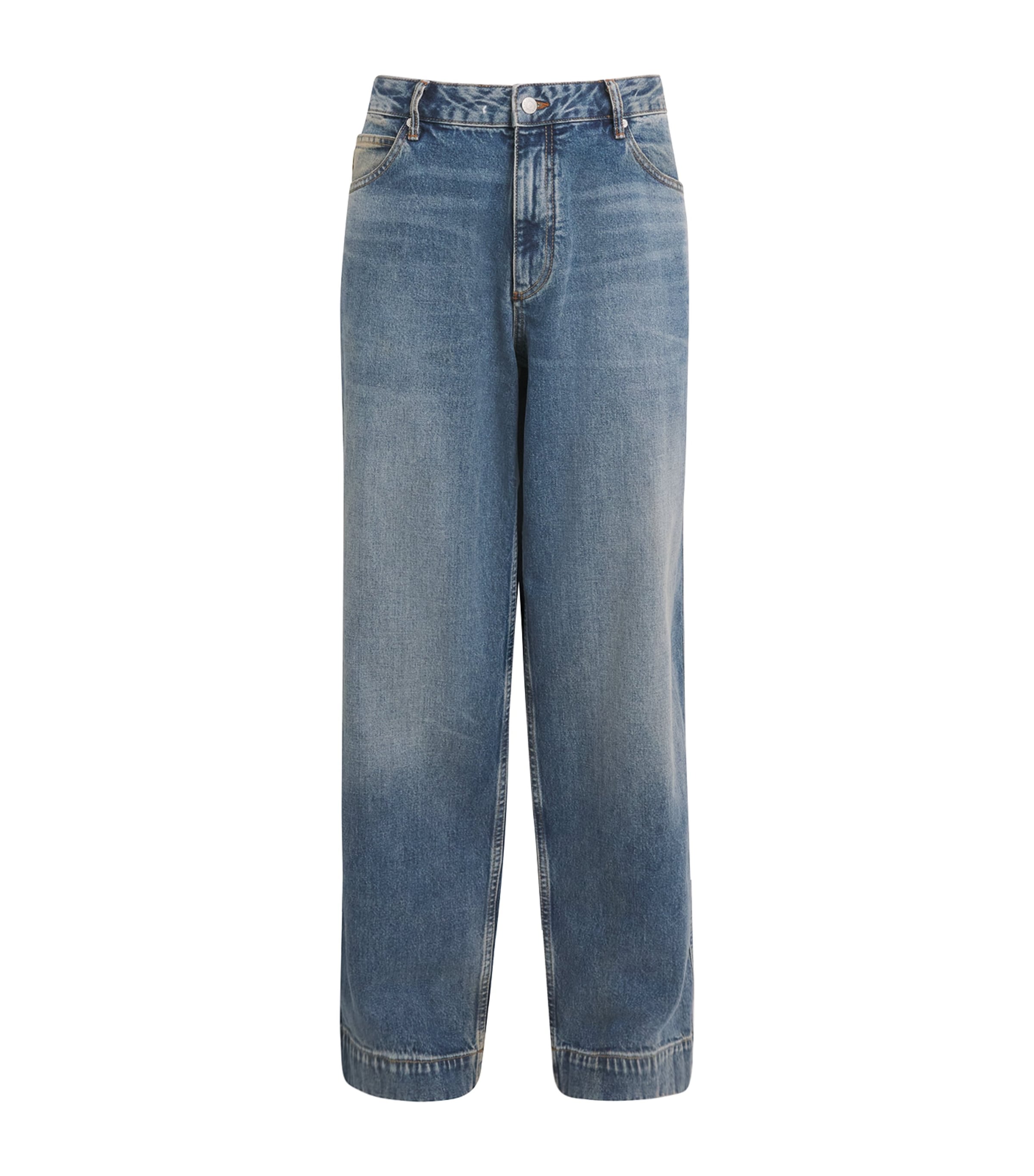 Emporio Armani Mens J90 Wide-Leg Jeans