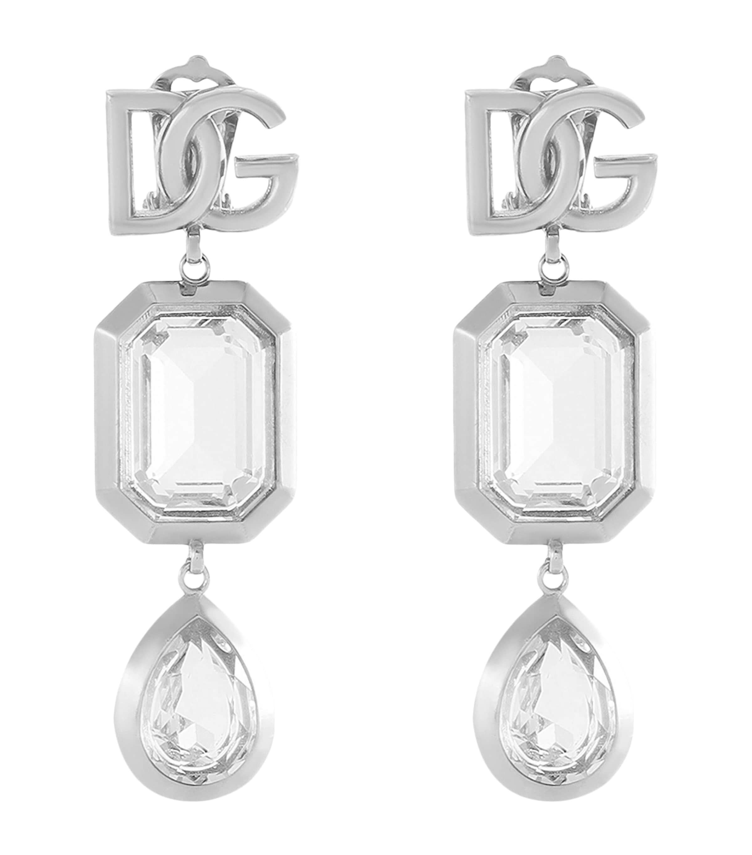 Embellished Logo Clip-On Earrings