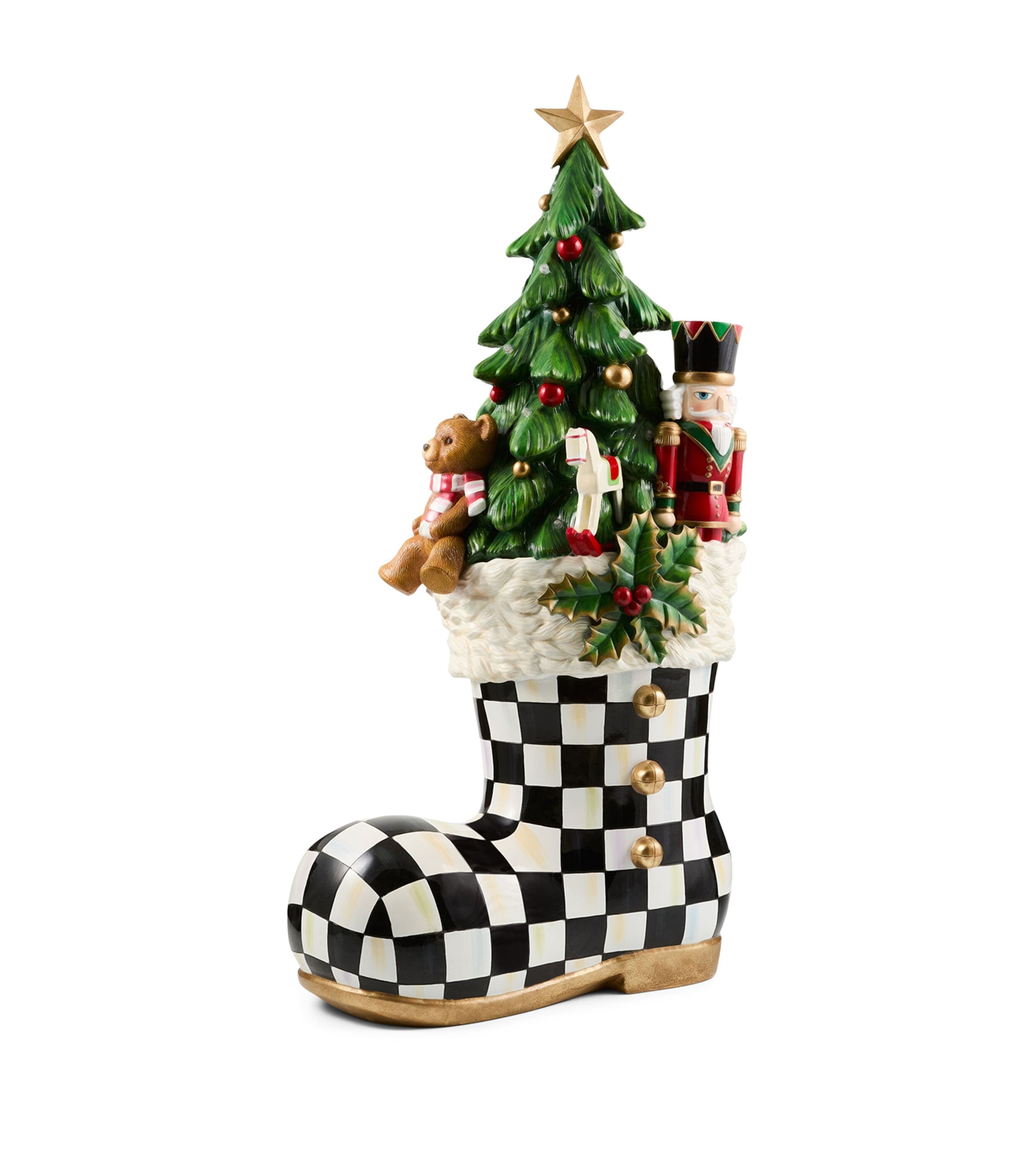 MacKenzie-Childs Santa's Boot Illuminated Decoration Black