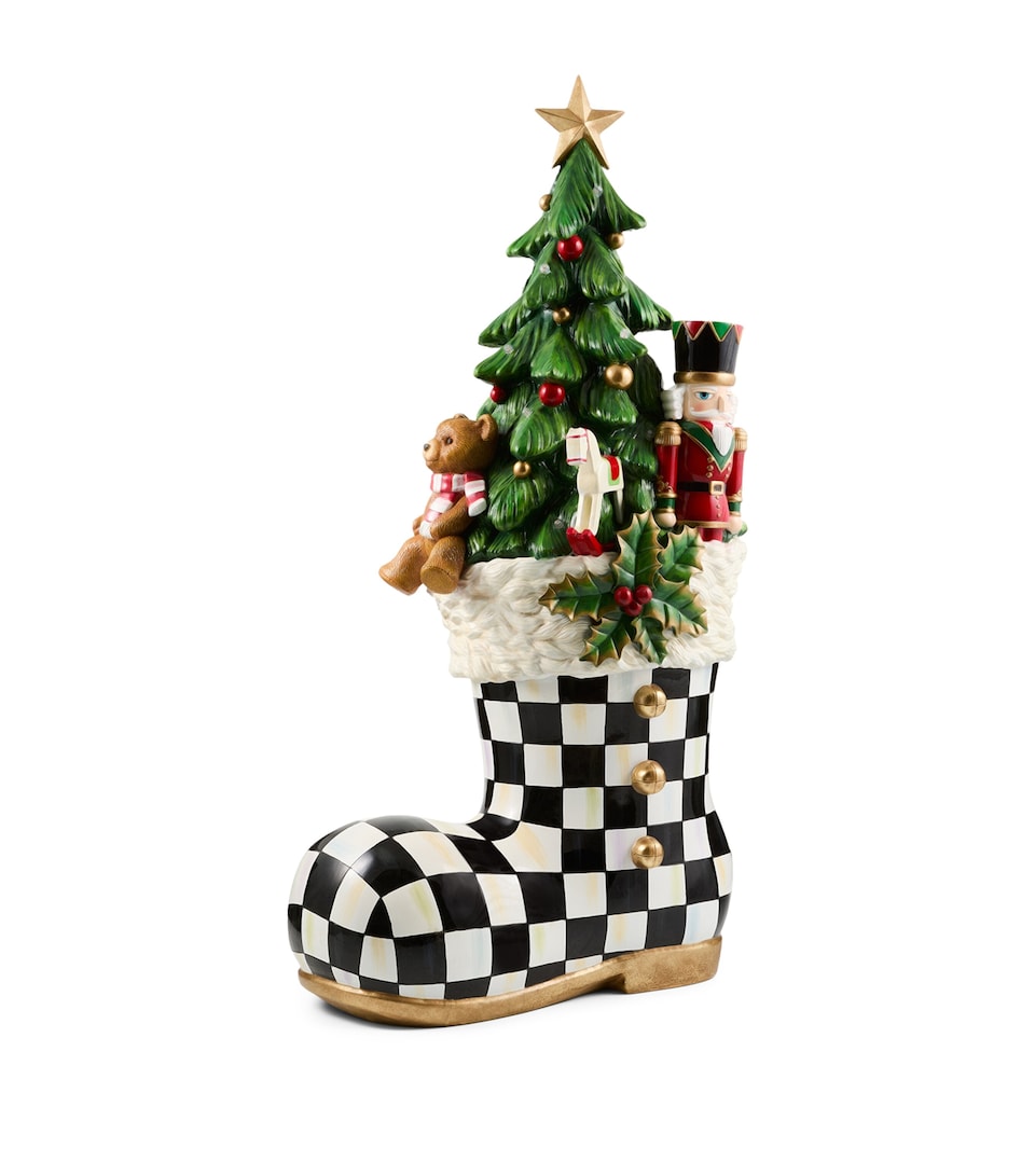 MacKenzie-Childs Santa's Boot Illuminated Decoration Black
