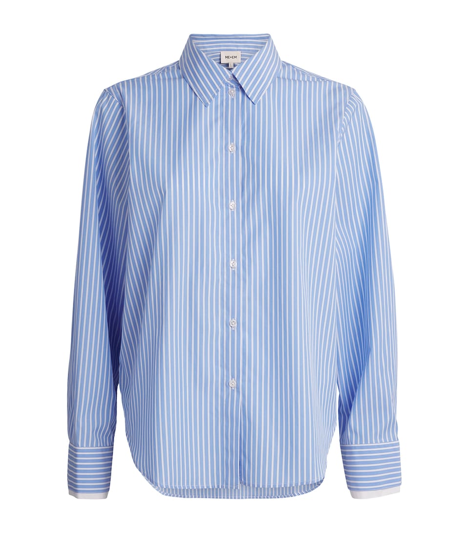 Cotton Stripe Double-Cuff Shirt