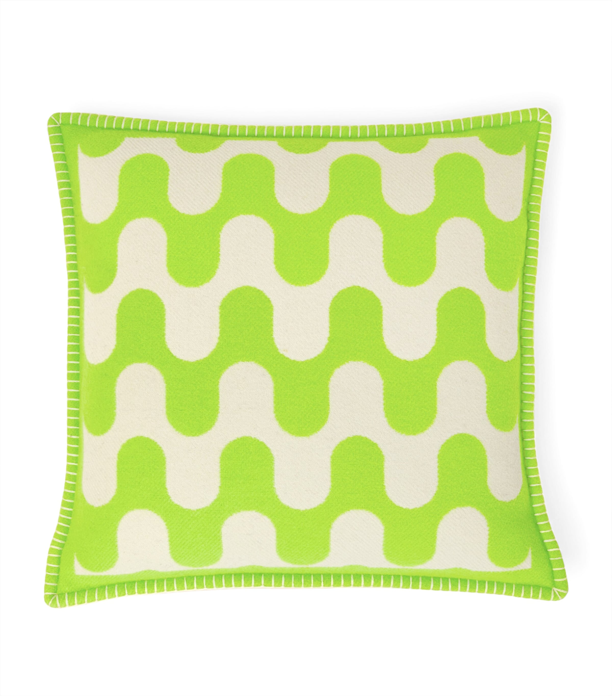 Frette Wool Modernism 003 Cushion (50cm x 50cm) Bright Lime/c