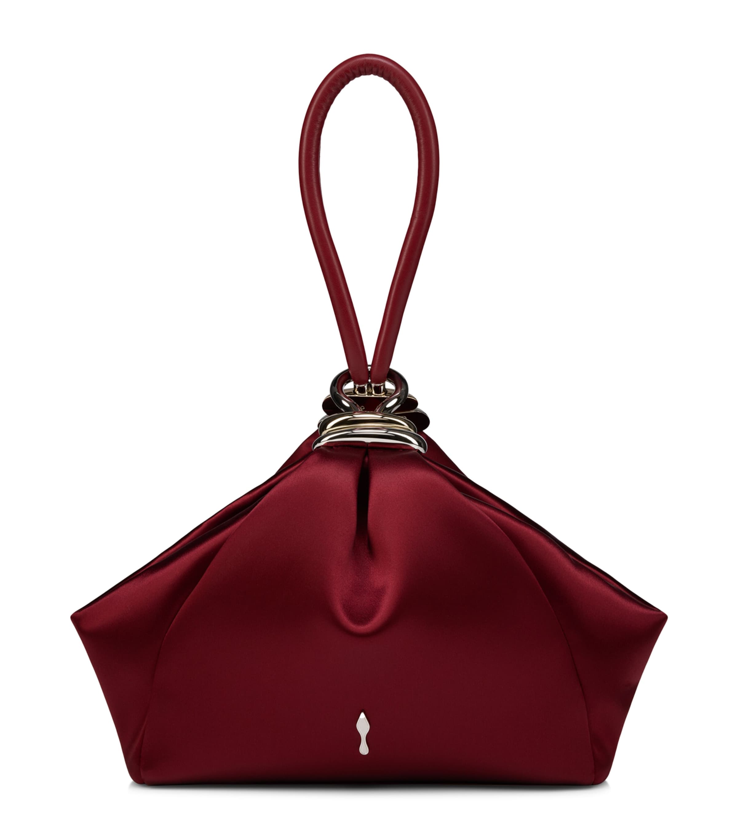Christian Louboutin Sabrina Pouch Small Neoprene Satin Clutch Bag