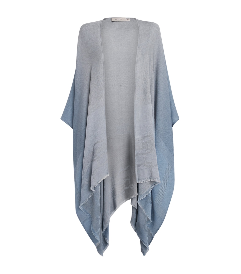 Cashmere-Silk Cape Poncho