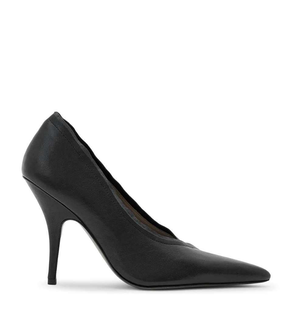 AllSaints Leather Vera Pumps 100 Black