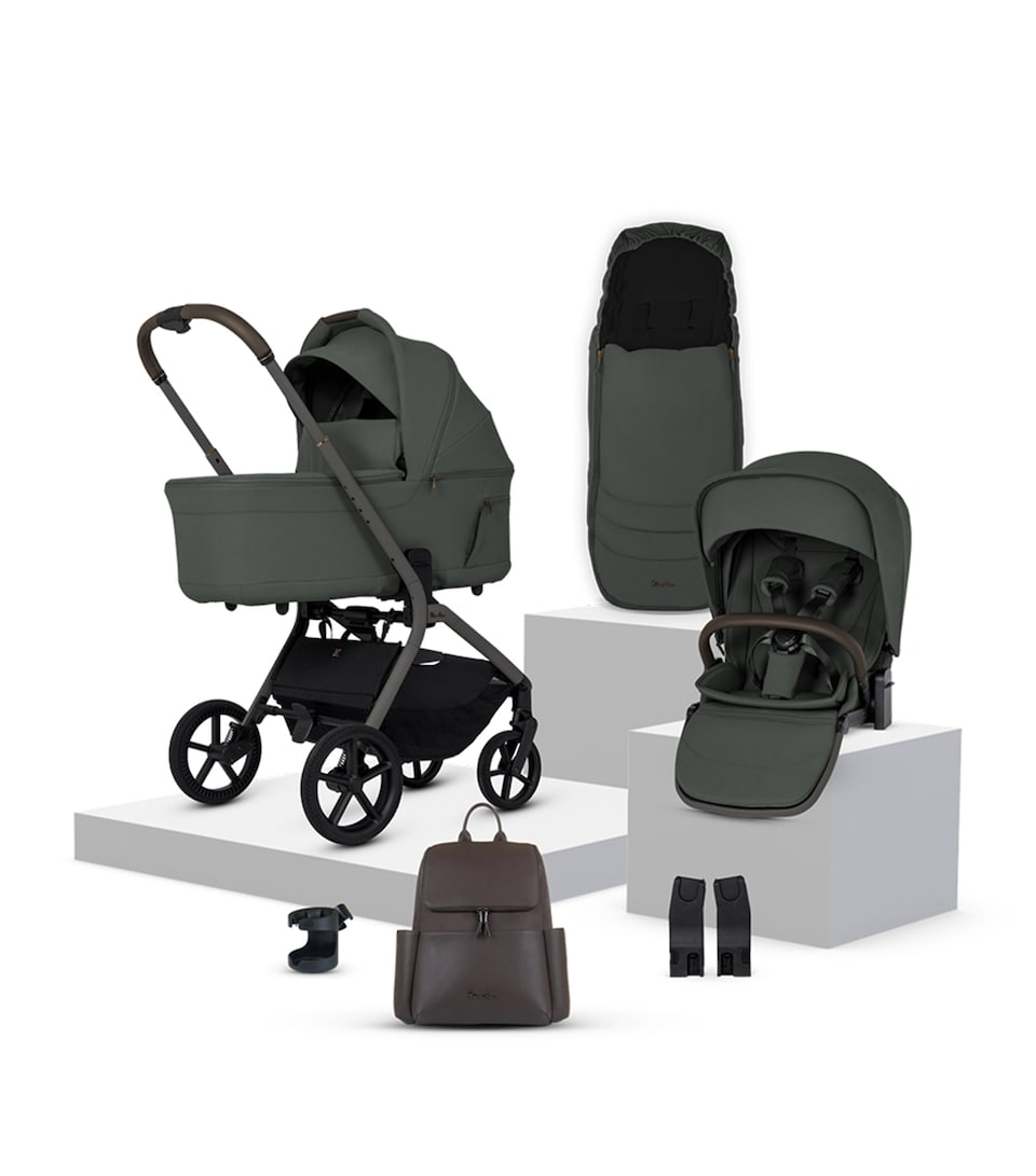 Silver Cross Breez Stroller Carrycot Bundle Pewter
