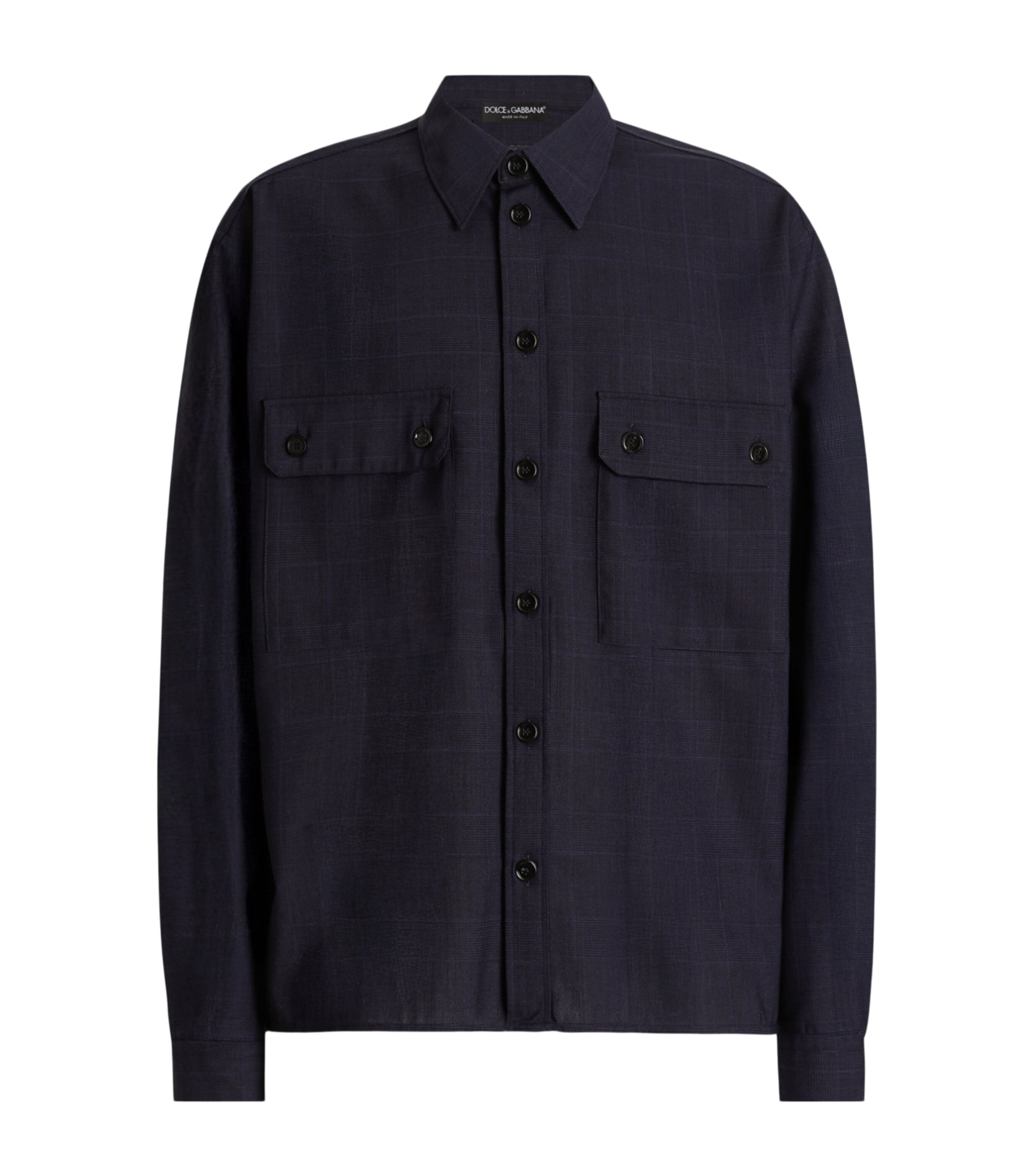Dolce&Gabbana Mens Wool Check Shirt Check Tartan