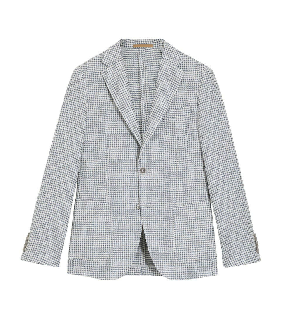 Linen-Silk-Cotton Slim Blazer