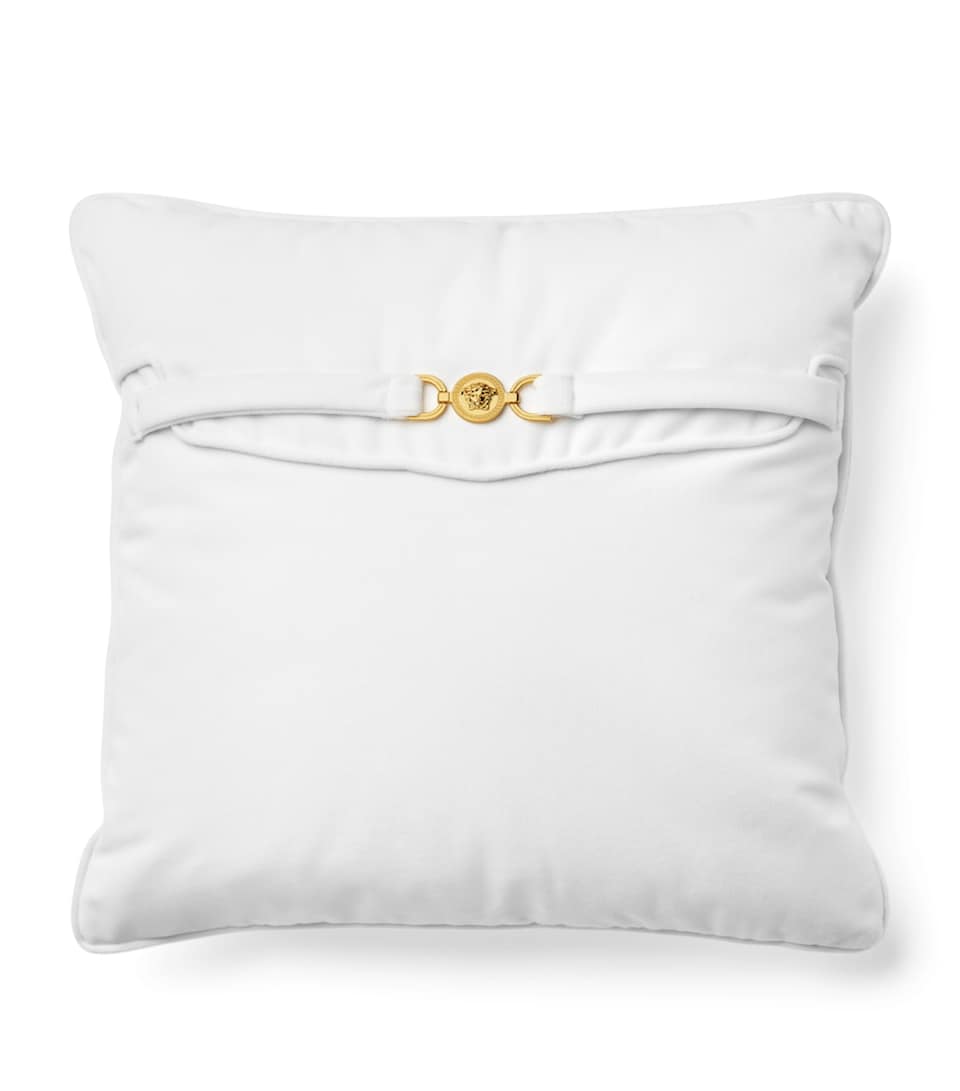 Versace Velvet Medusa '95 Cushion (45cm x 45cm) White