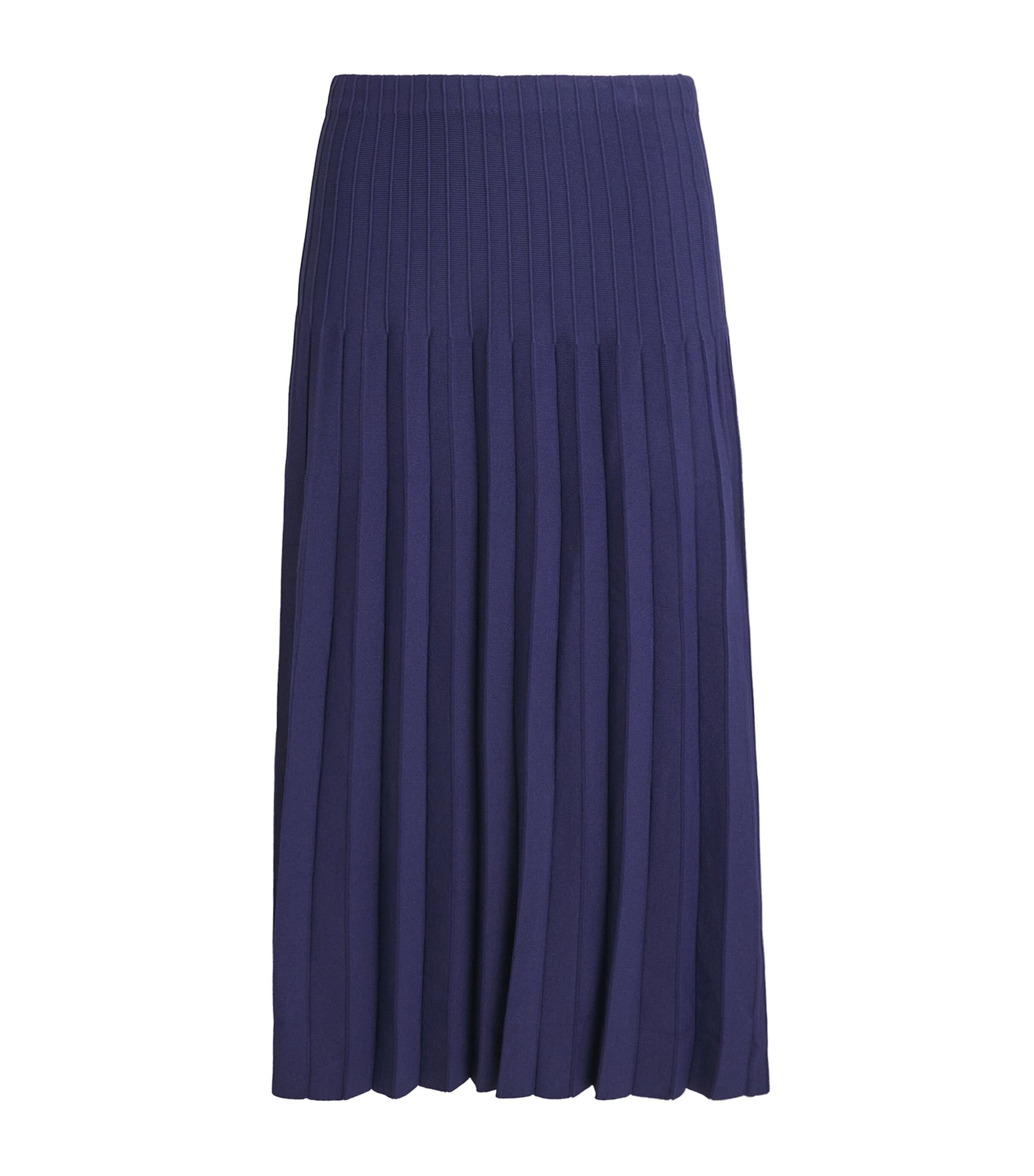 STAUD Womens Pleated Lena Midi Skirt Mdnt Midnight
