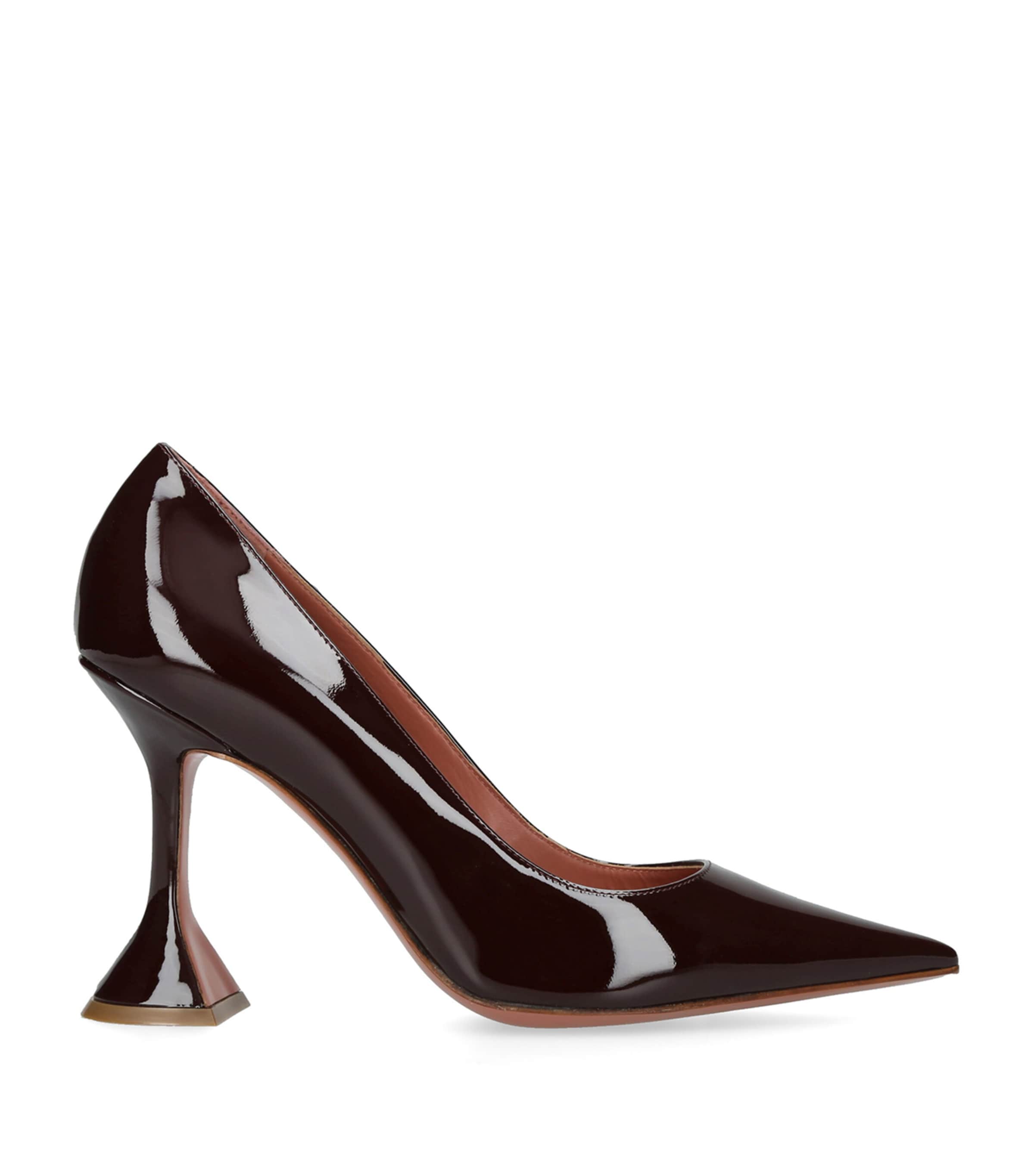 Amina Muaddi Patent Leather Anok Mules 105 | Harrods US