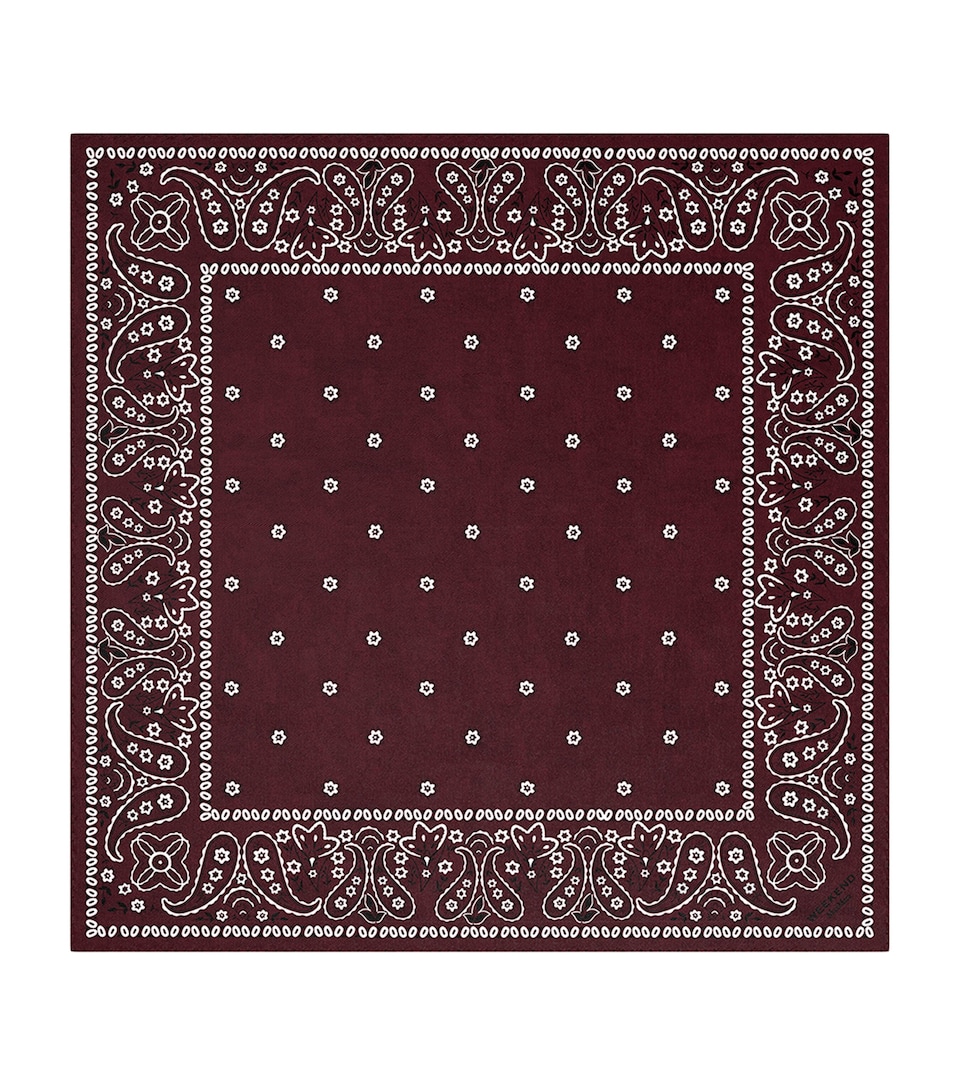 Weekend Max Mara Silk Paisley Scarf Bordeaux