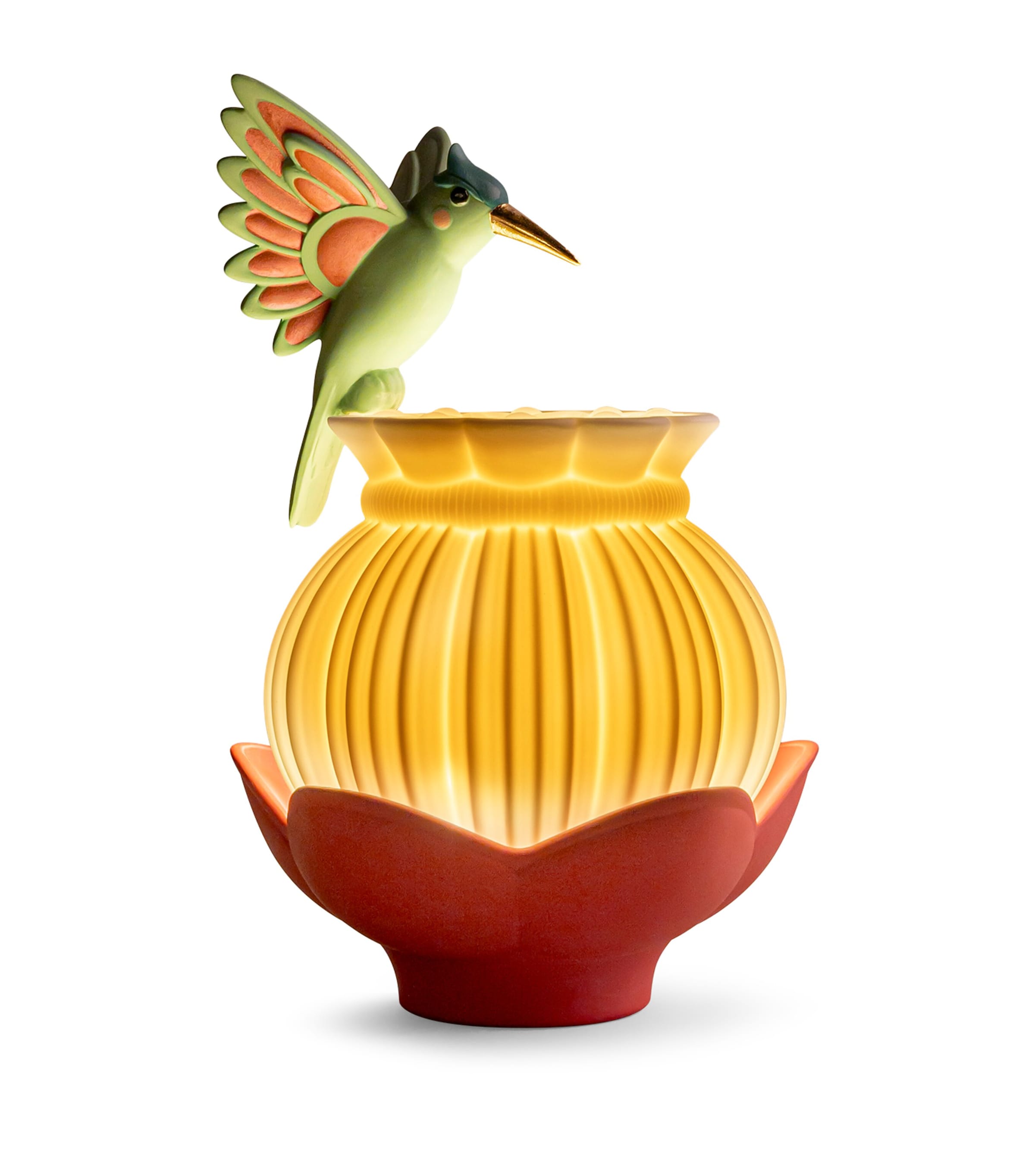 Lladró Porcelain Utopical Wireless Lamp White & Red