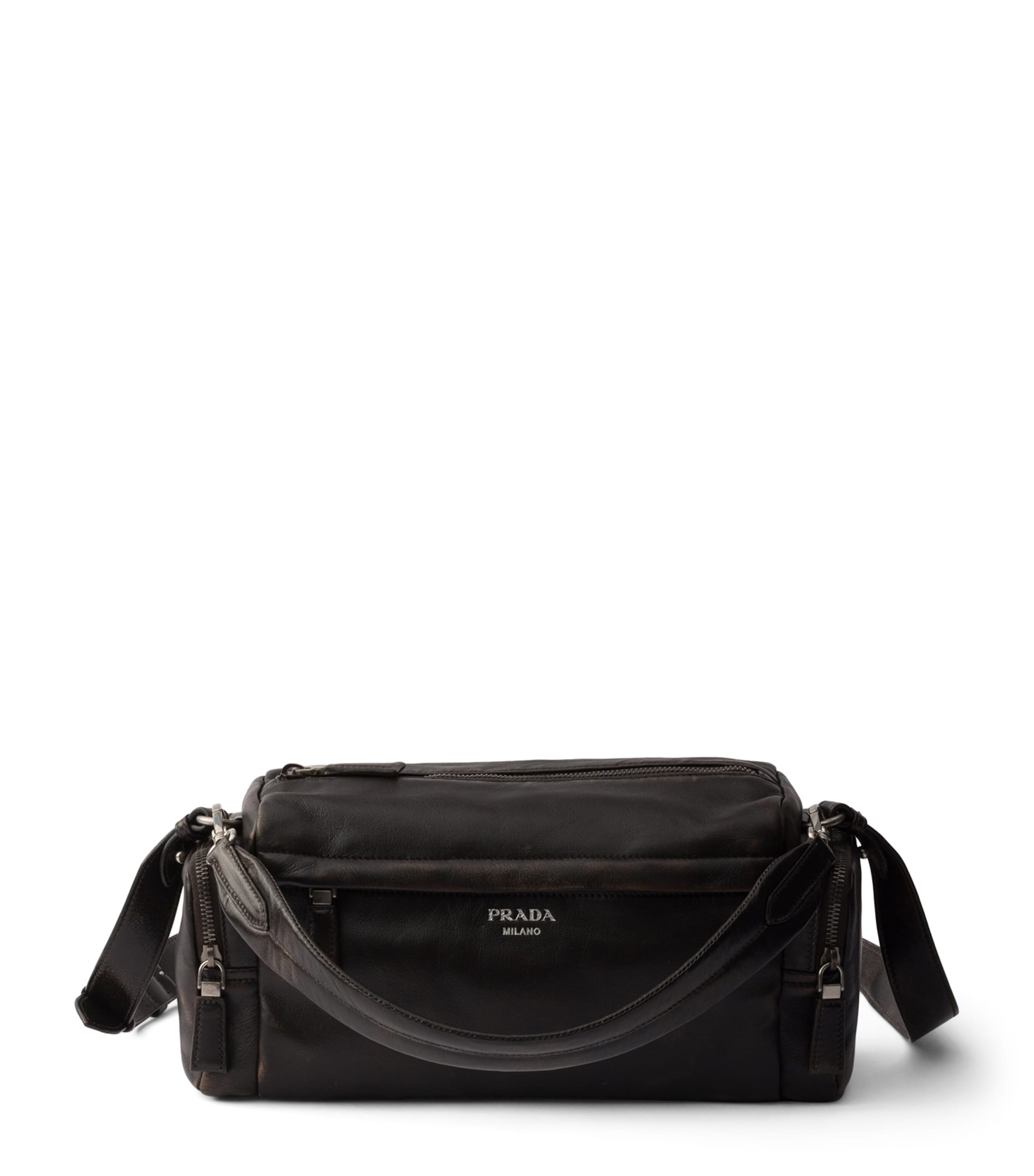 Prada Nappa Leather Shoulder Bag Brown