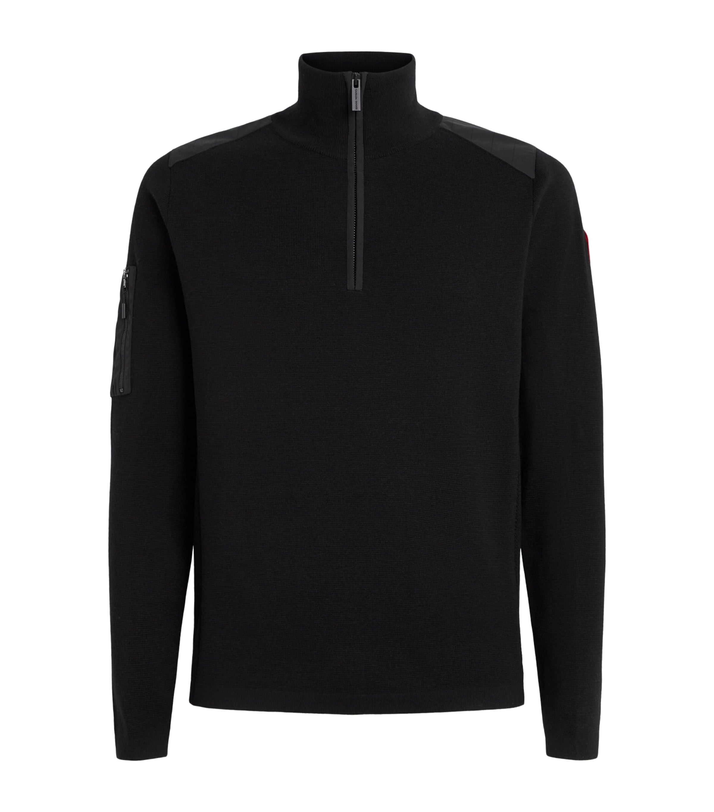 Canada Goose Mens Wool Stormont Quarter-Zip Sweater