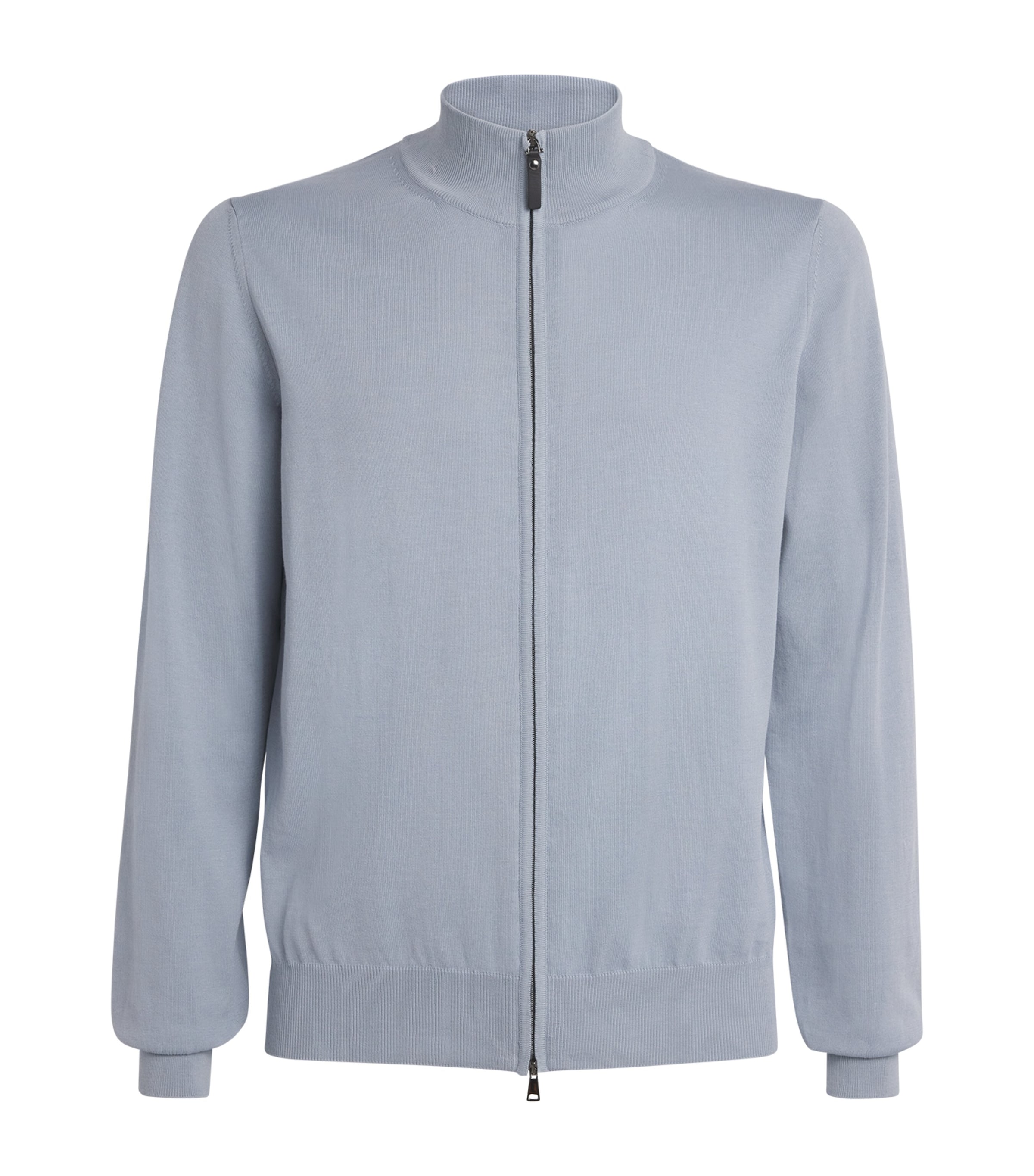 Cotton Zip-Up Cardigan