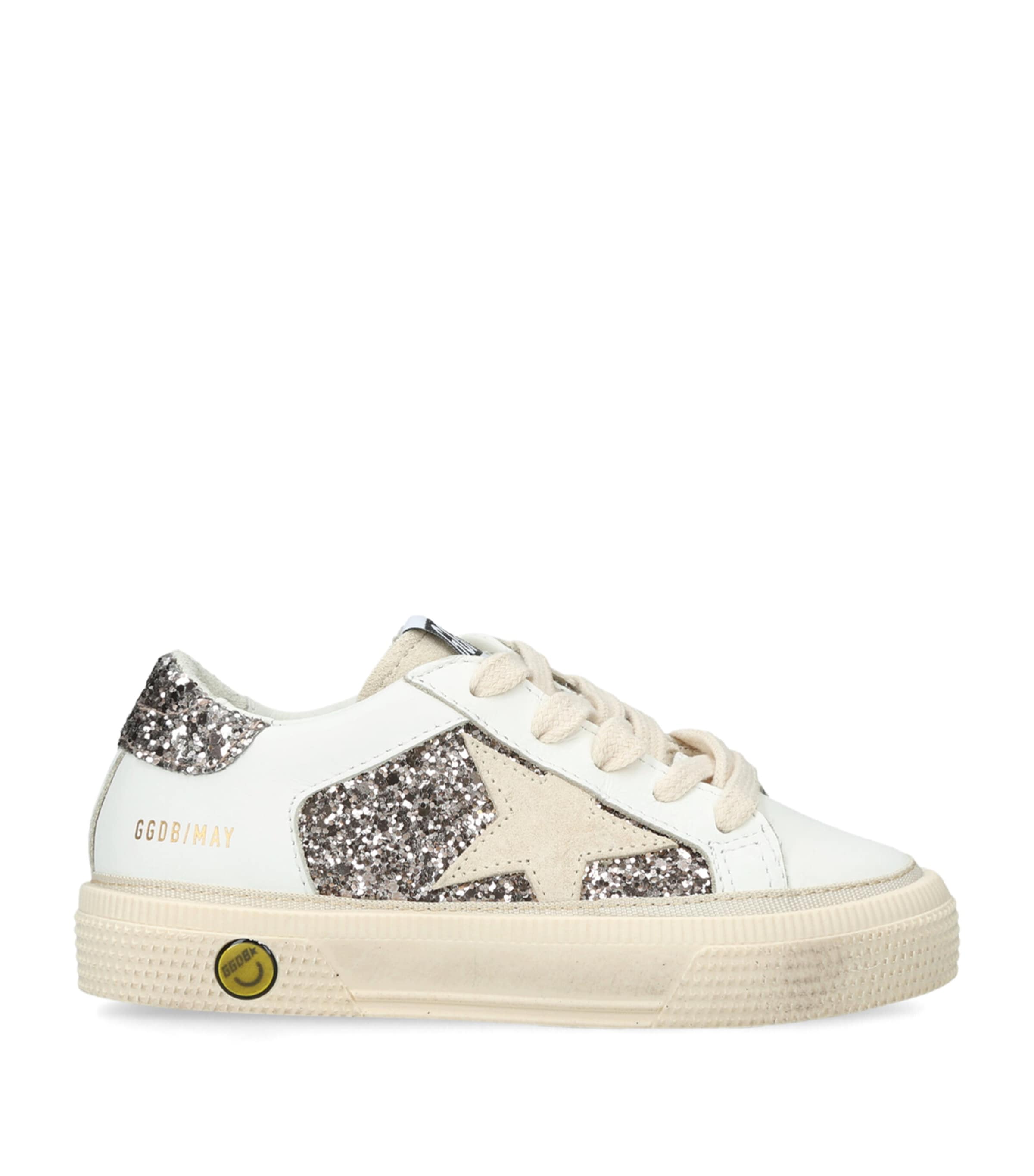 Golden Goose Leather May Sneakers Gold Comb