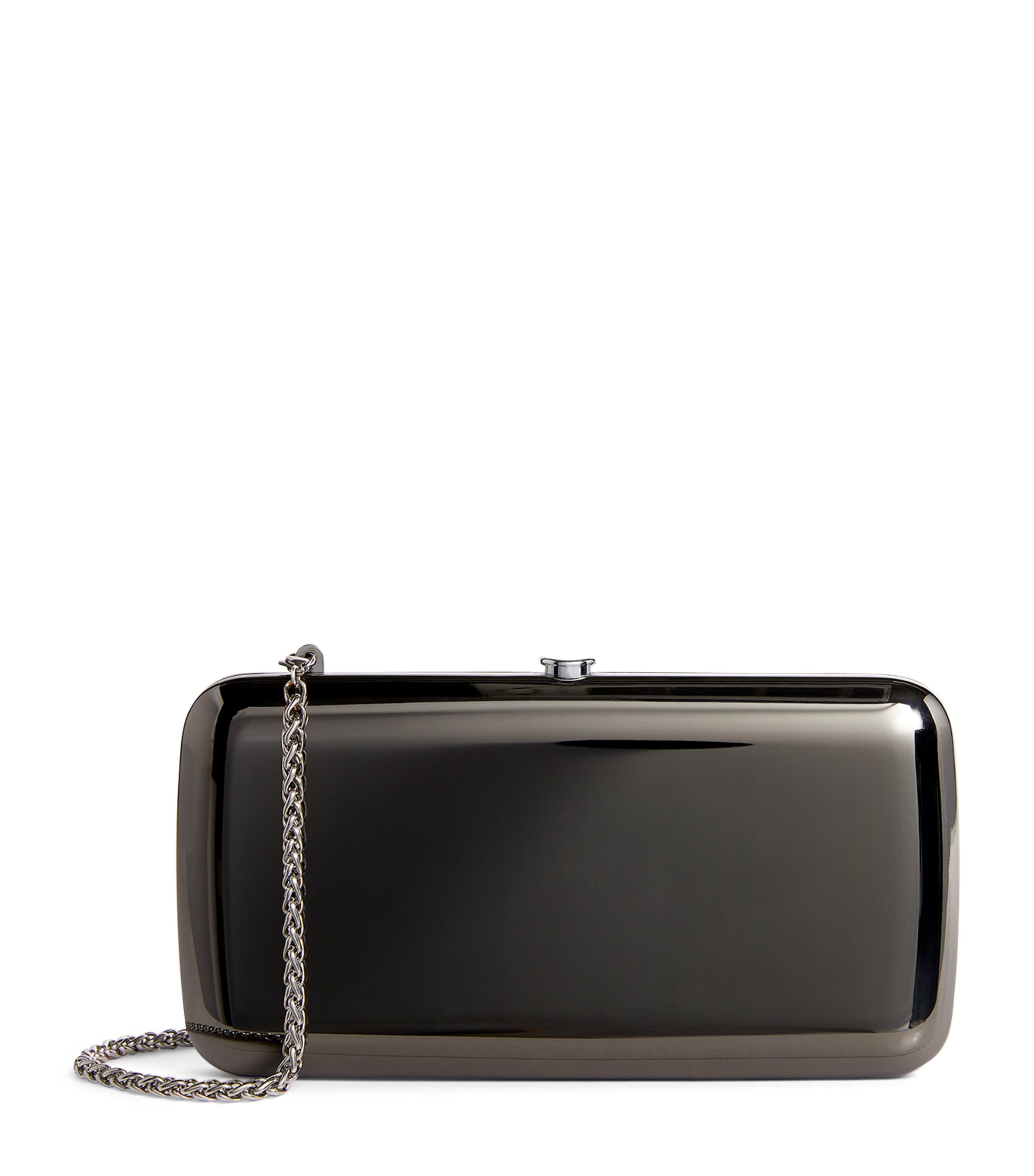 Jeffrey Levinson Finley Mirrored Clutch Bag Mrd Blck Chrme