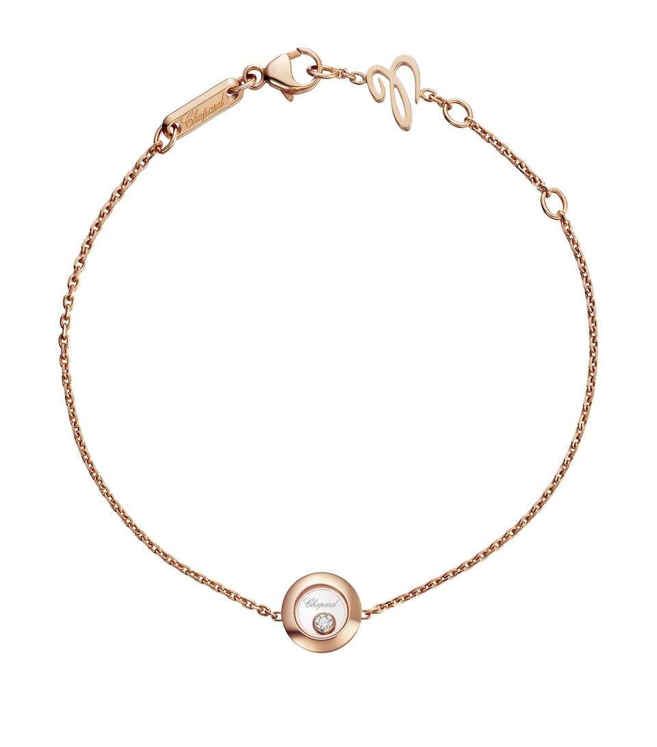 Chopard Rose Gold and Diamond Happy Diamonds Icons Bracelet Rose Gold