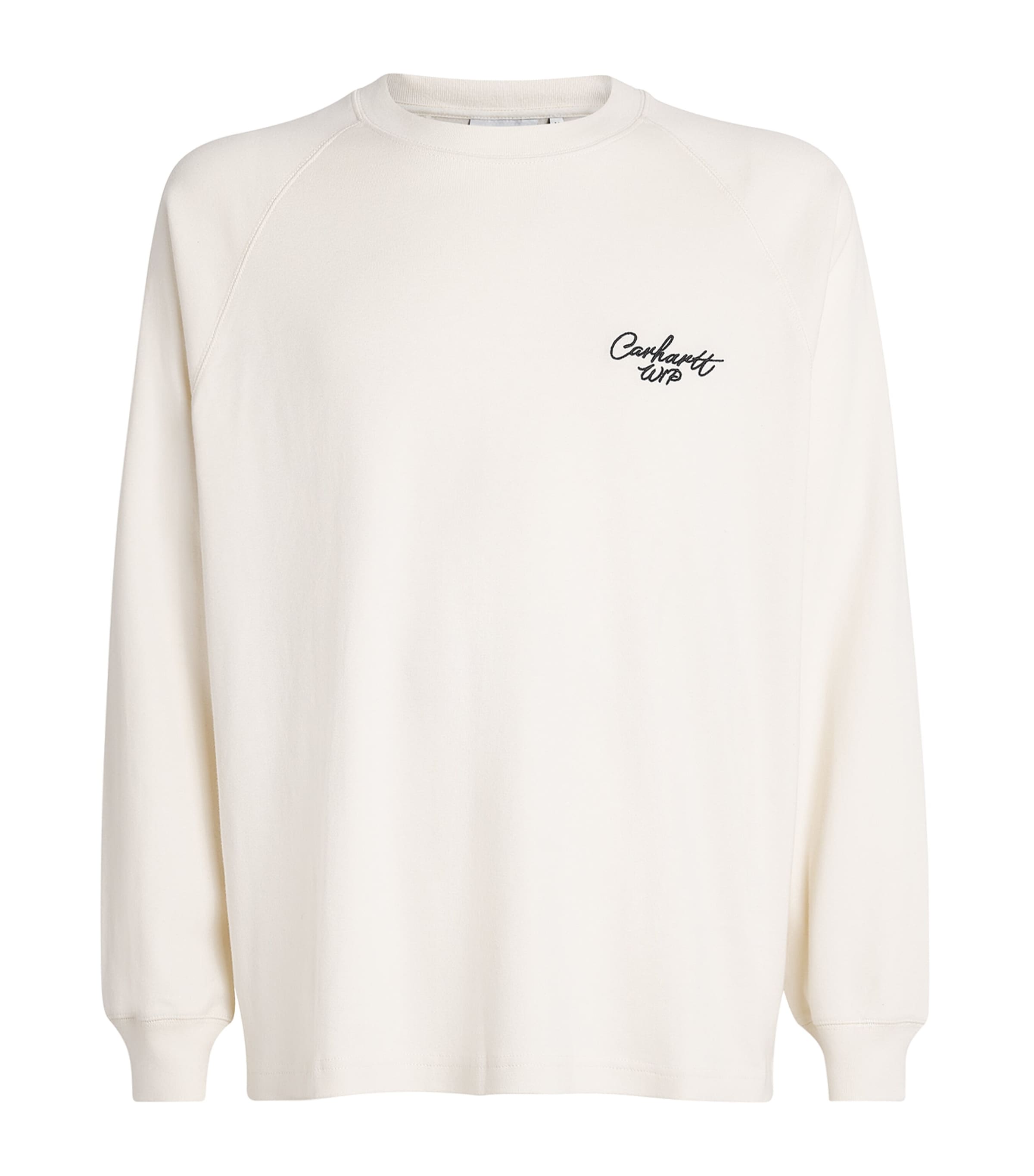 Carhartt WIP Mens Cotton Signature Long-Sleeve T-Shirt Wax/black