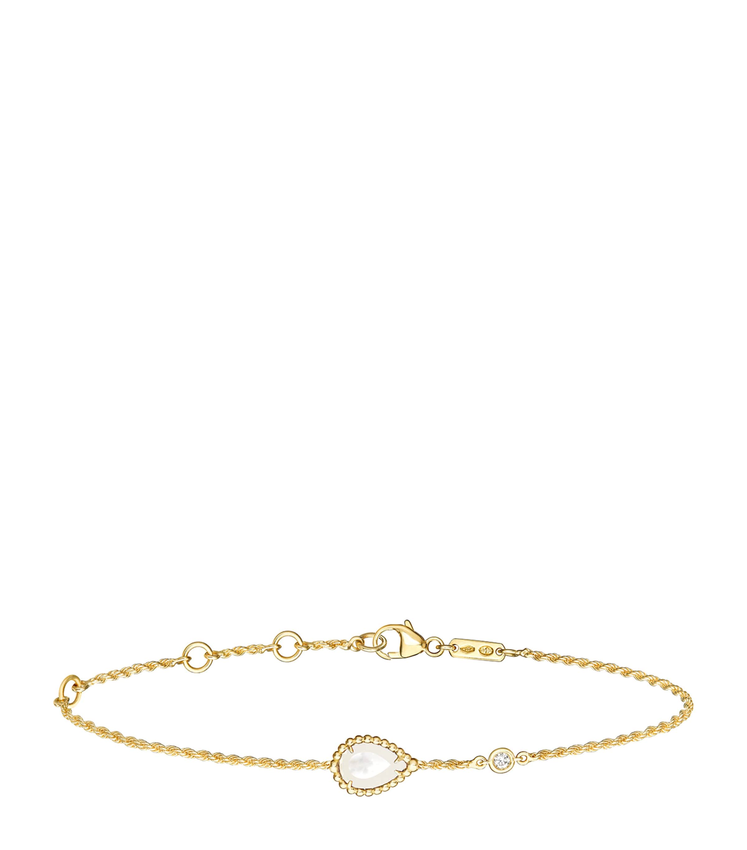 Yellow Gold, Diamond and Mother-of-Pearl Serpent Bohème Bracelet