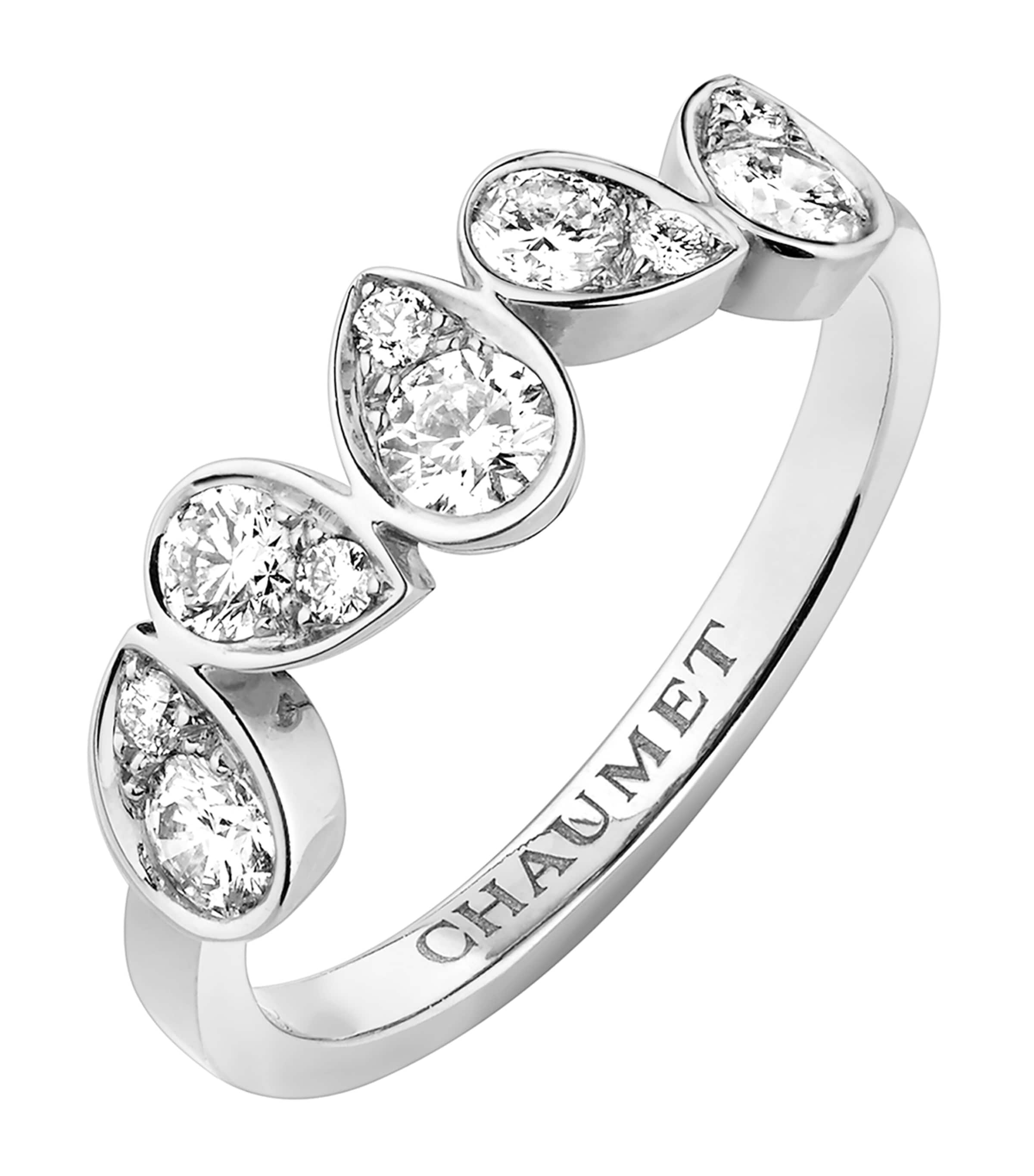 Chaumet White Gold and Diamond Joséphine Ronde d'Aigrettes Ring White Gold