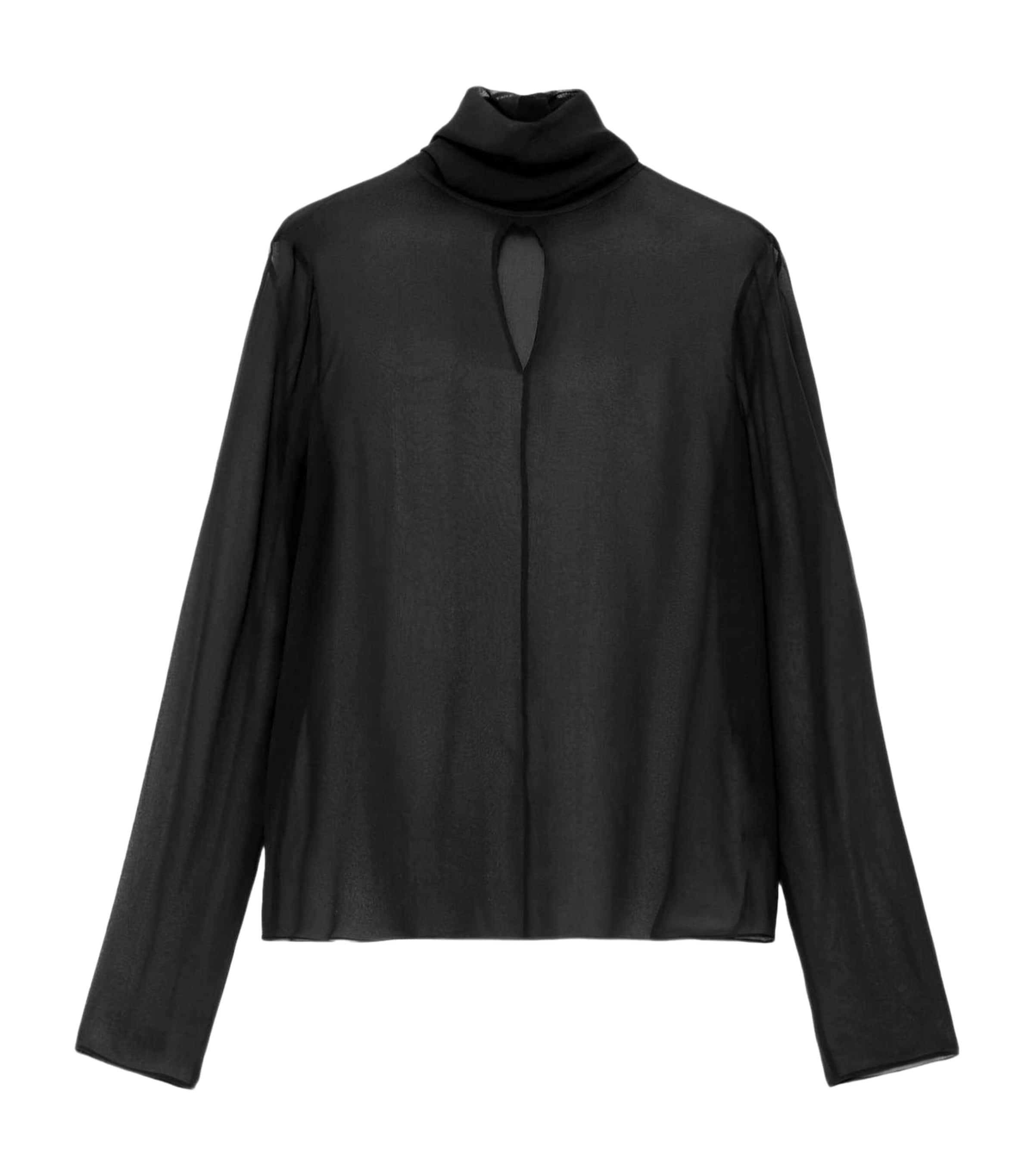AllSaints Womens Silk Kumi Top Black