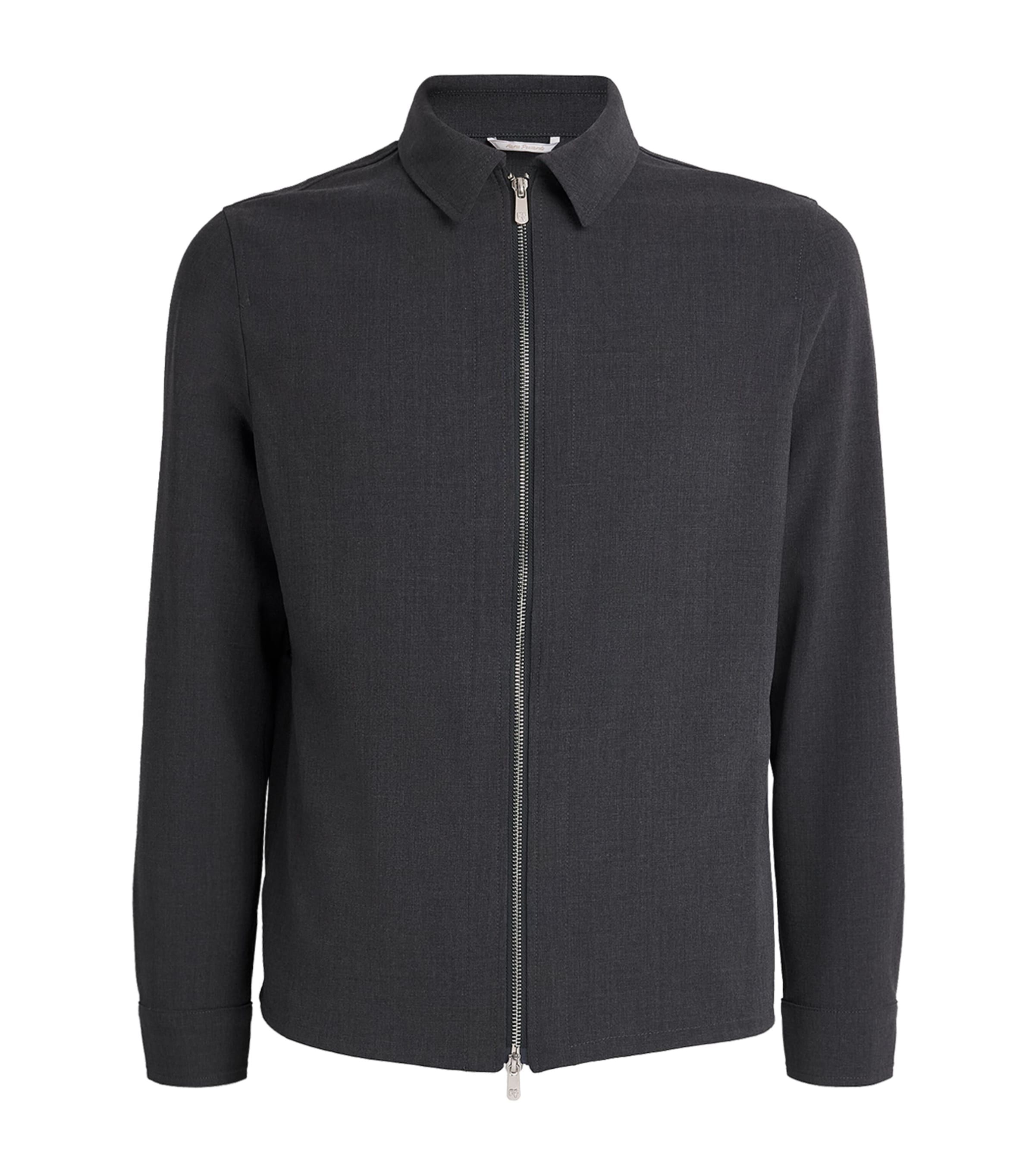 Wool-Cashmere-Blend Zip-Up Overshirt