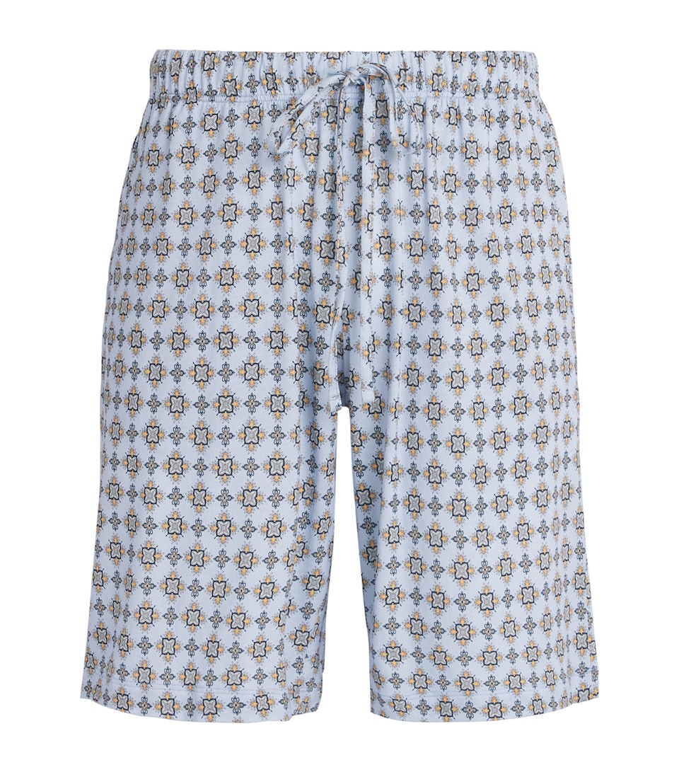Hanro Mens Cotton Night & Day Shorts Pumpkin Ornamnt