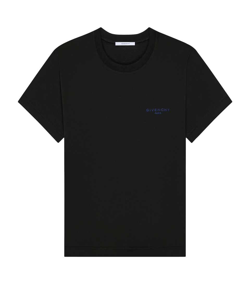 Givenchy Womens Cotton Embroidered-Logo T-Shirt