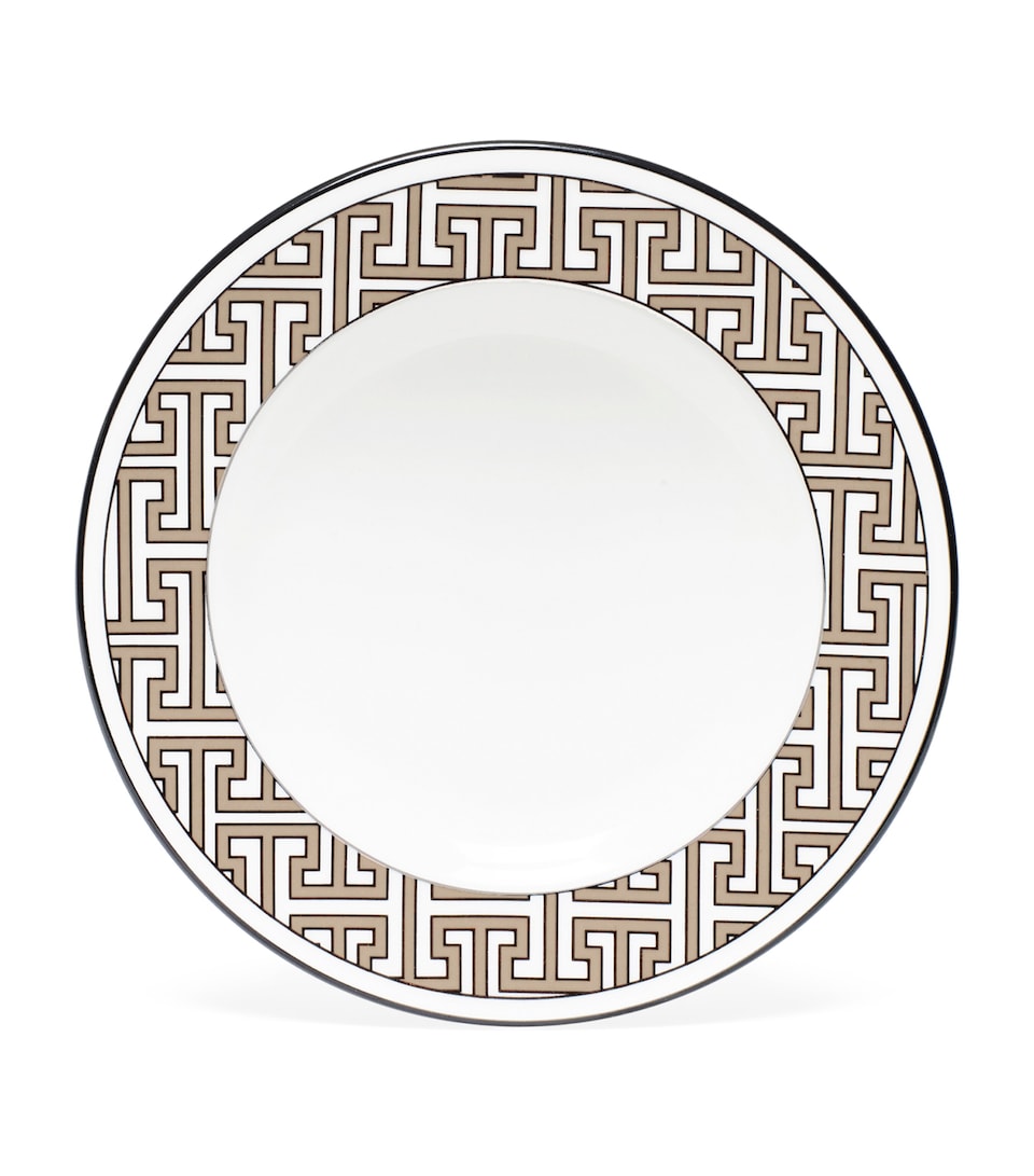 O.W.London Maze Tea Plate (16.5cm) Truffle