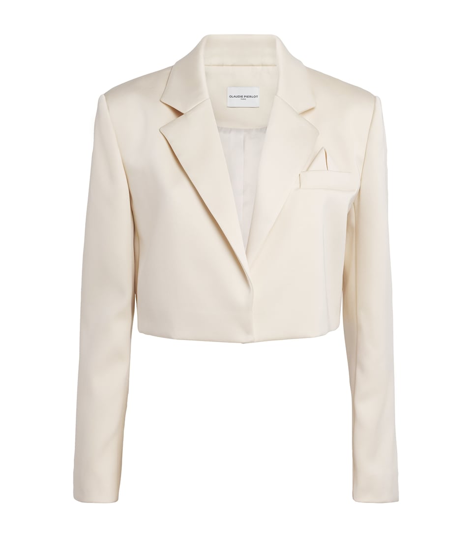 Satin Cropped Vivane Blazer